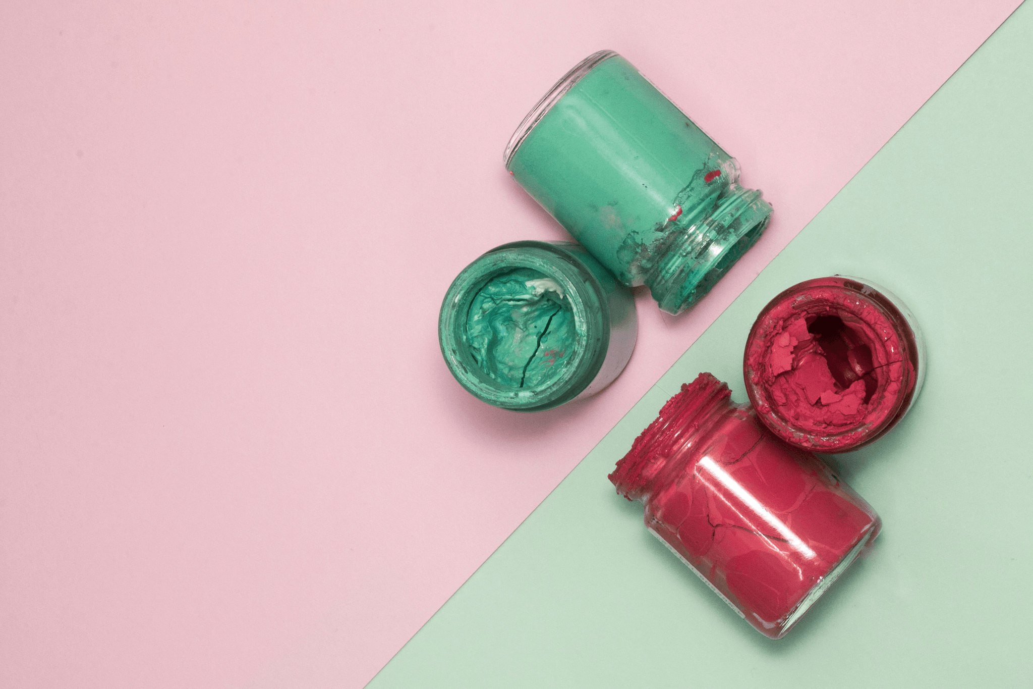 Colorful selection of water based nail polish bottles