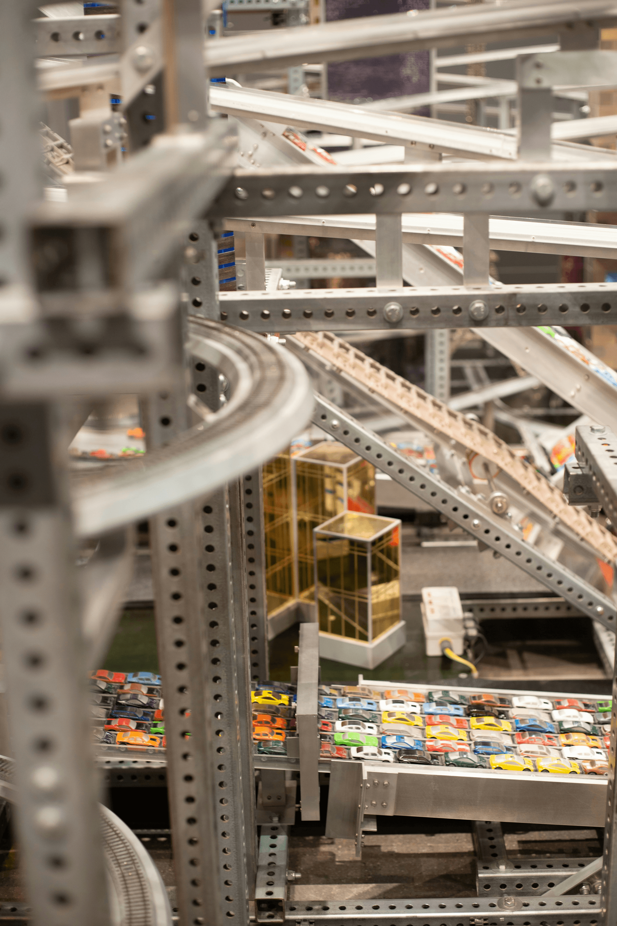 Inside view of a china toys manufacturer's factory showing assembly lines.