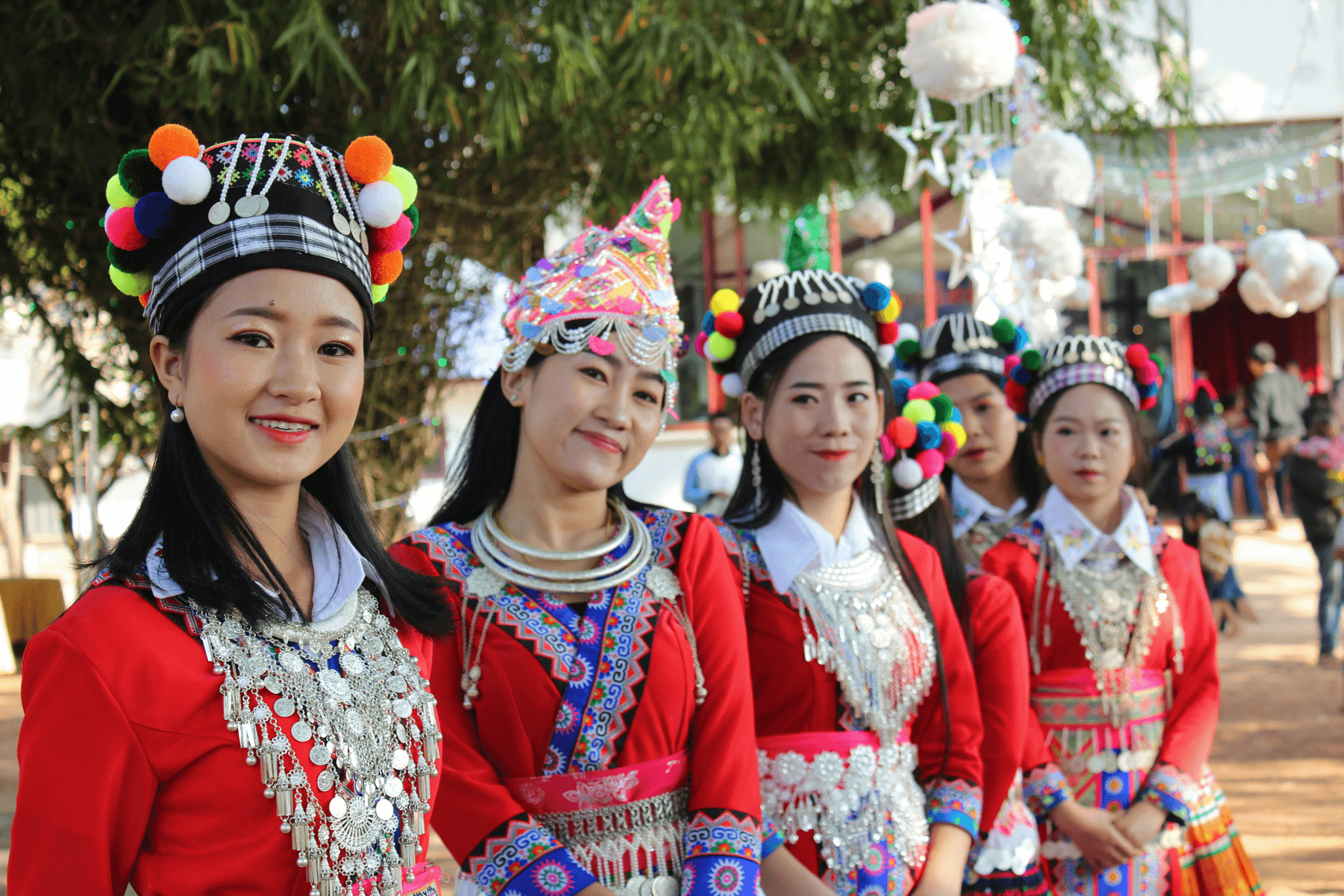 Vibrant traditional festival celebration in factory city China