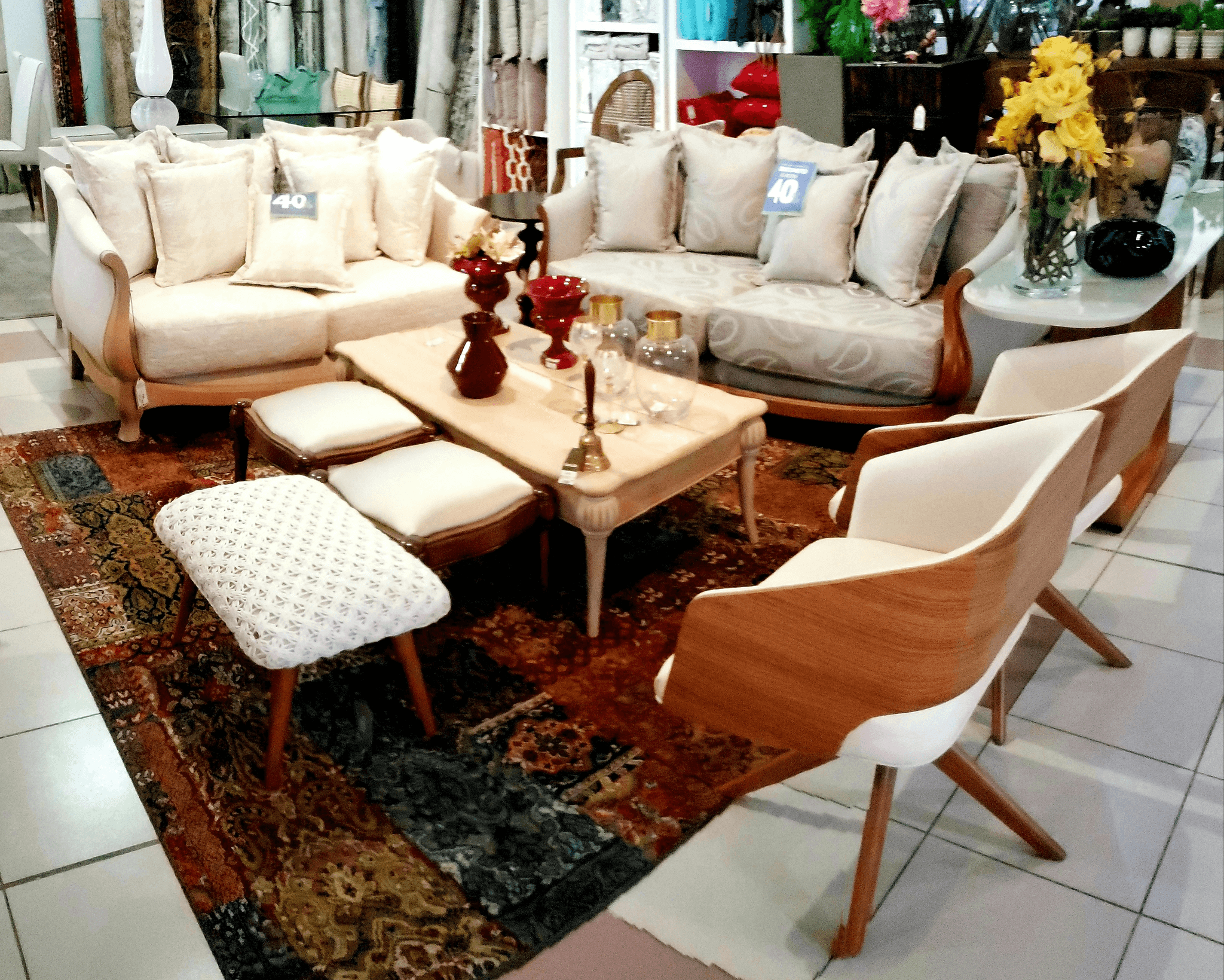 Inspecting furniture at a Chinese factory