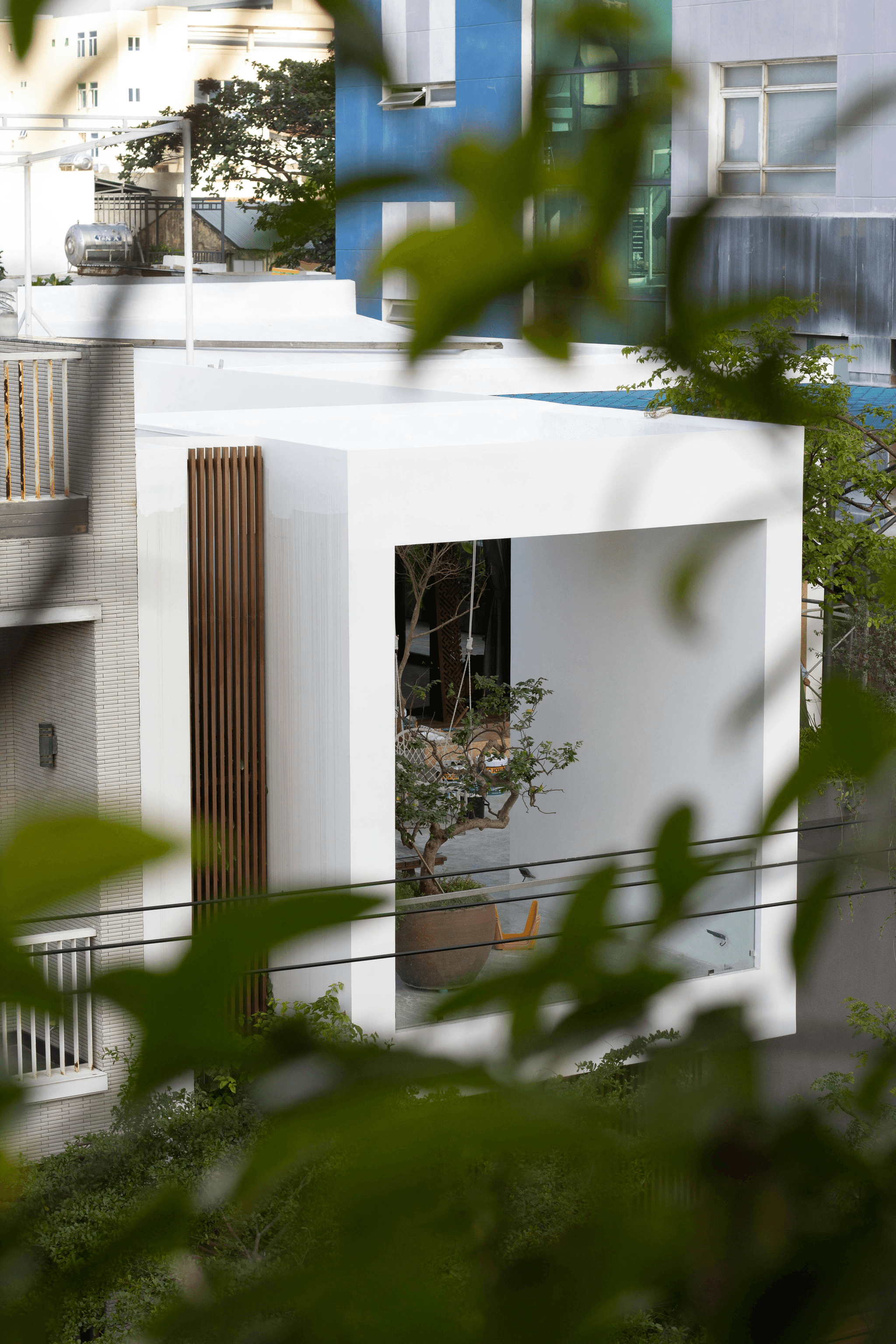 Futuristic view of a stylish space capsule house.