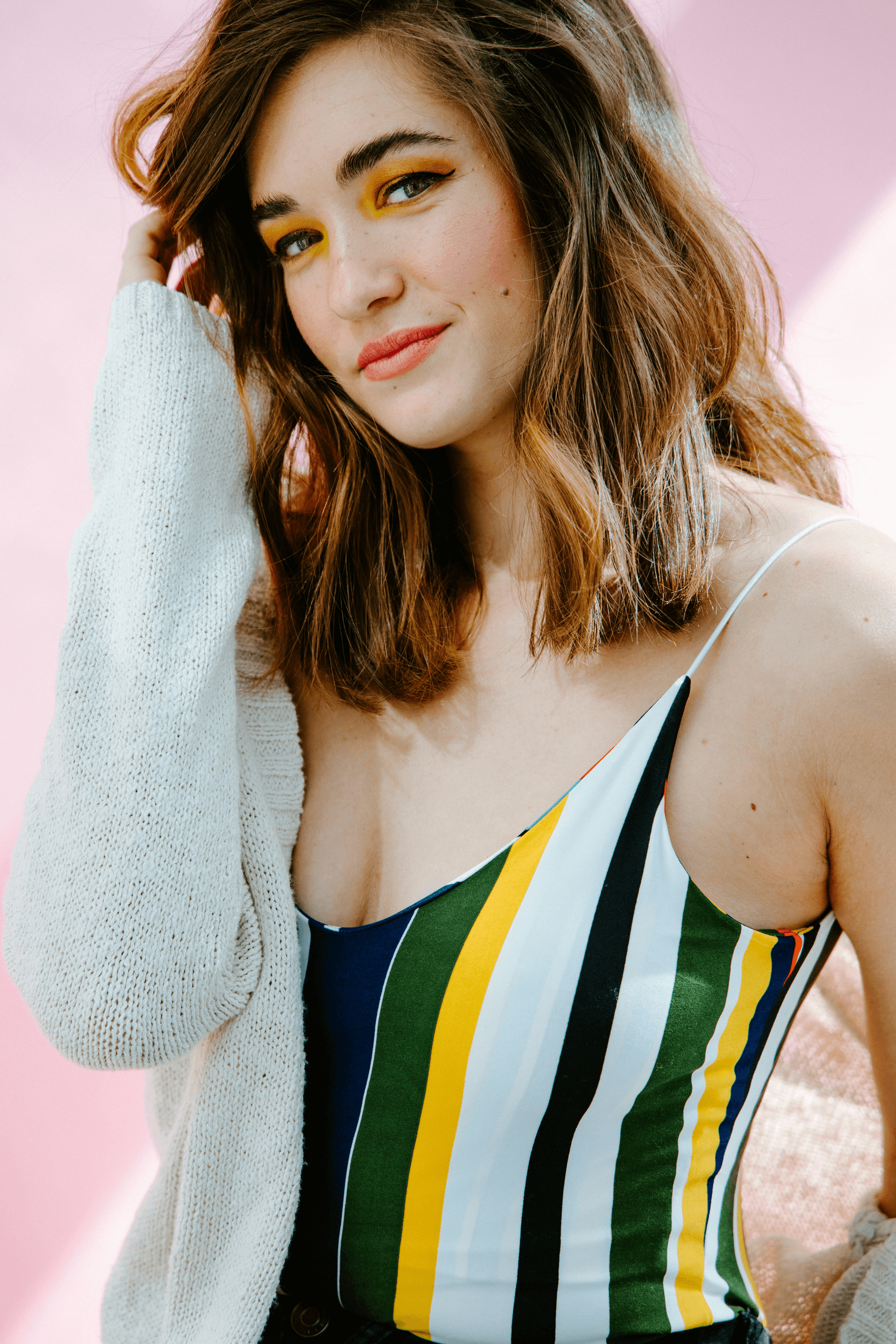 Ice Spice flaunting her signature ice spice straight hair in stylish presentation.