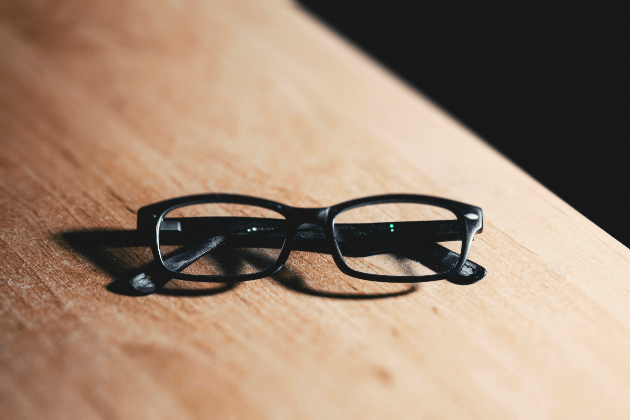 Stylish glasses for distance vision options displayed on table