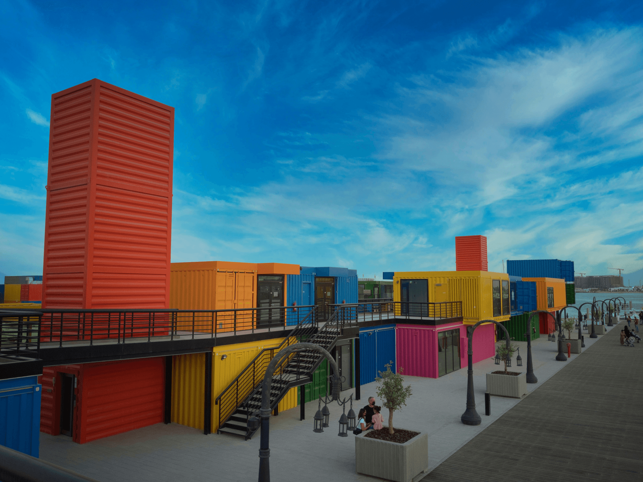 Vibrant community of homes made out of shipping containers