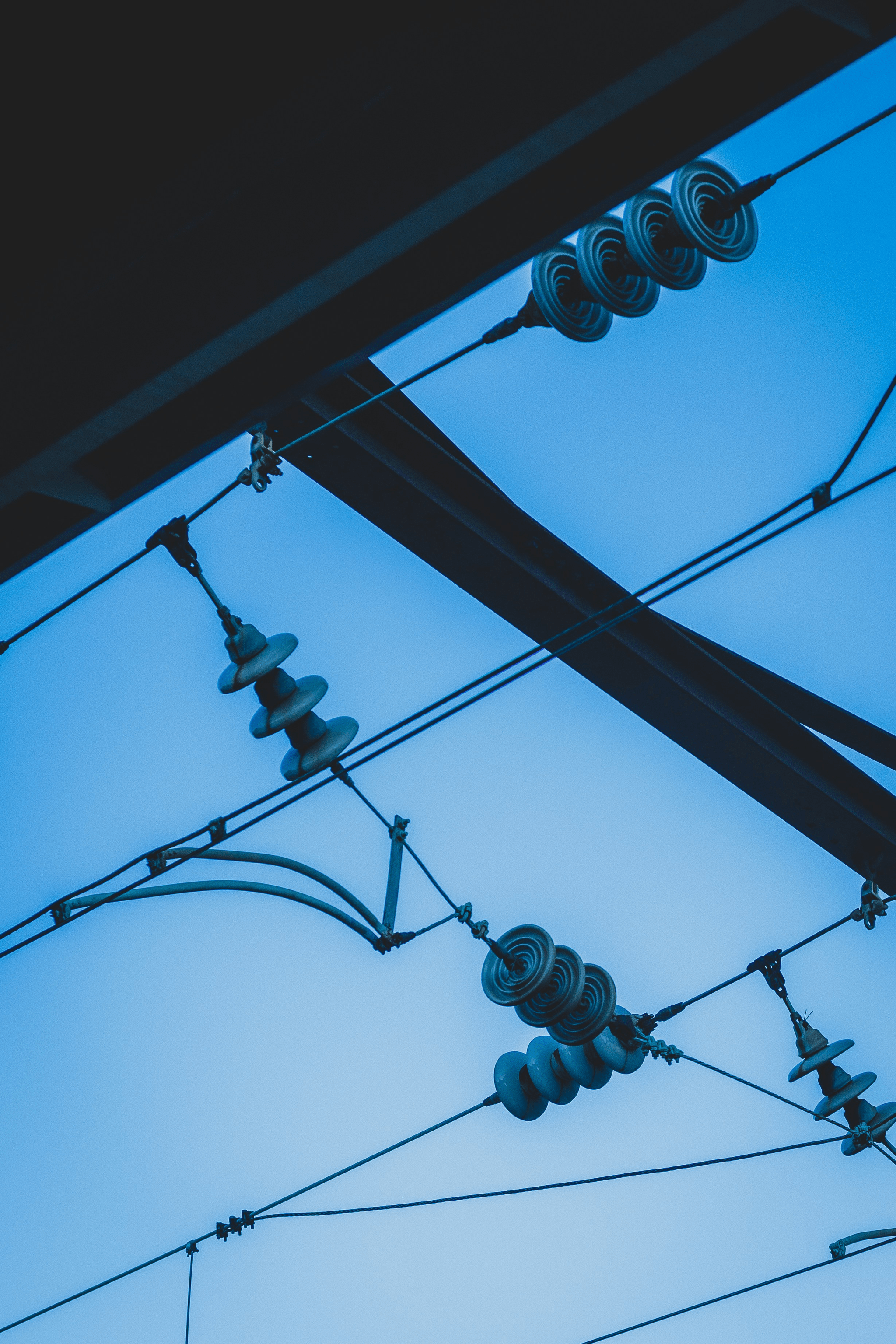 Different types of line insulator on power lines