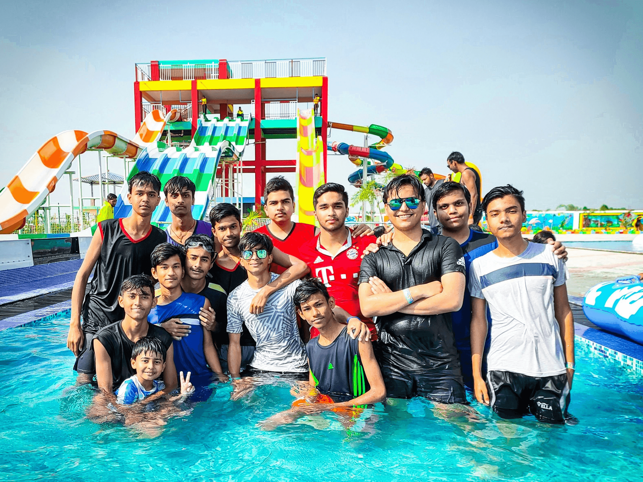 Families enjoying waterpark fun at family-friendly resorts