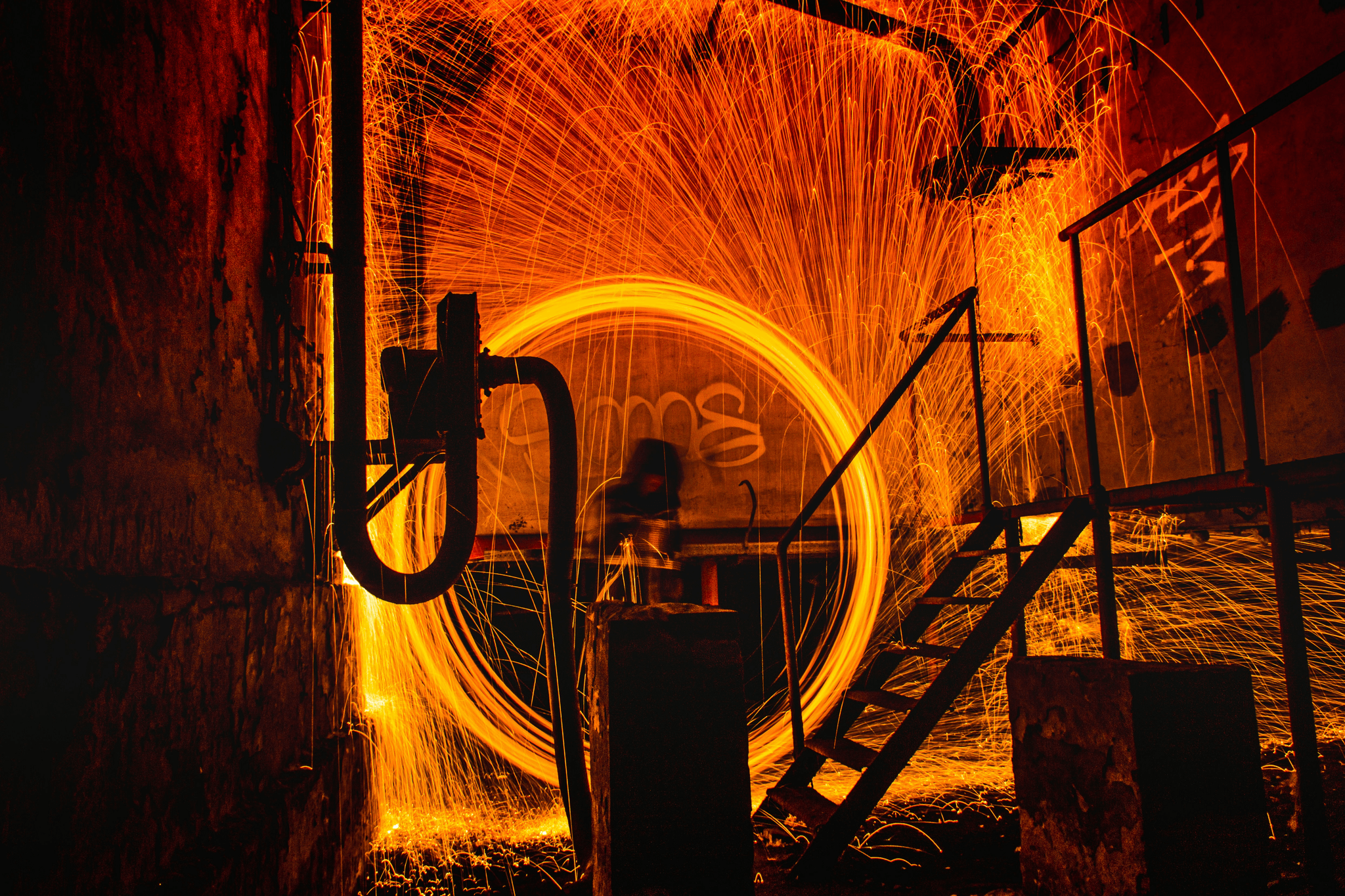 spring winding machine in action during production