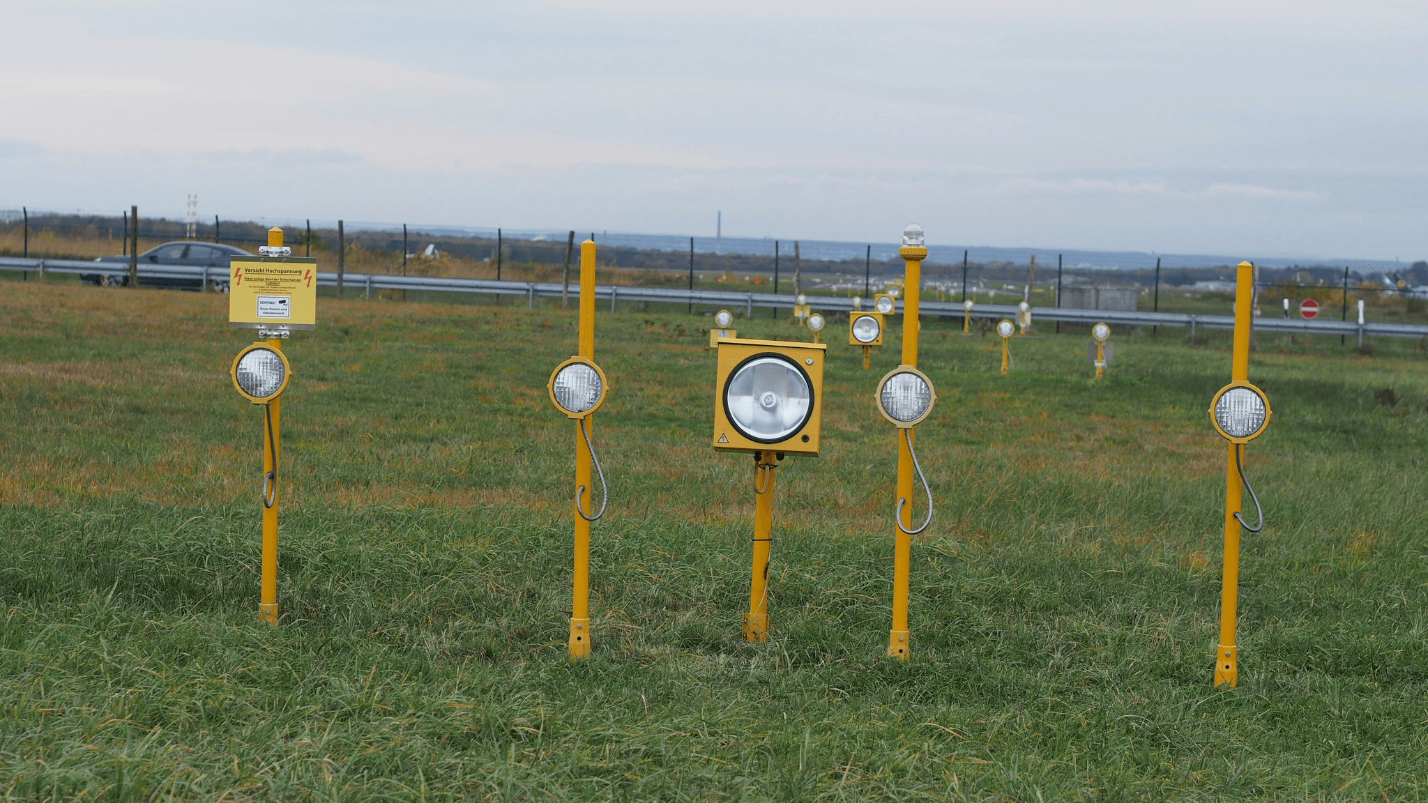 Illustration depicting different components of airfield lighting to measure light intensity