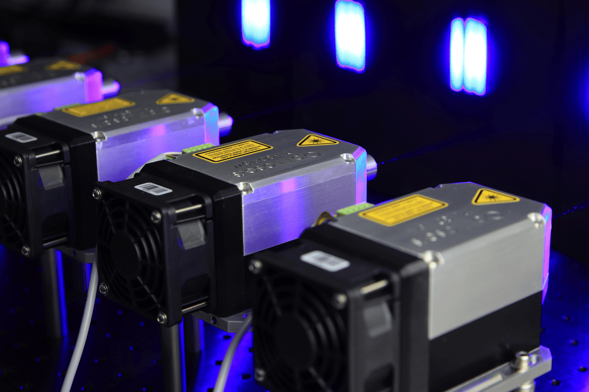 laser cooling system futuristic industrial setting