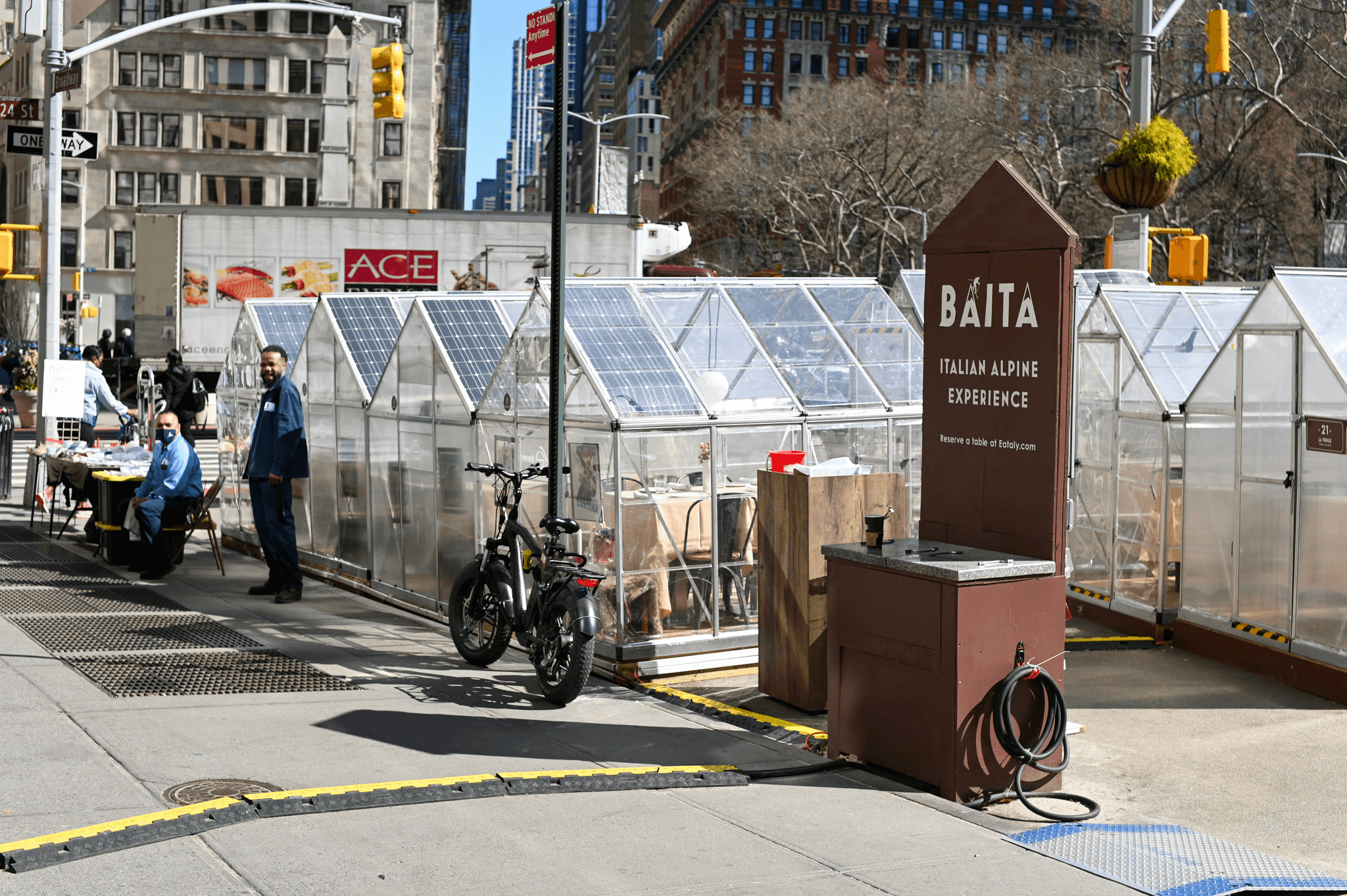 Eco-friendly design of a modern parking booth
