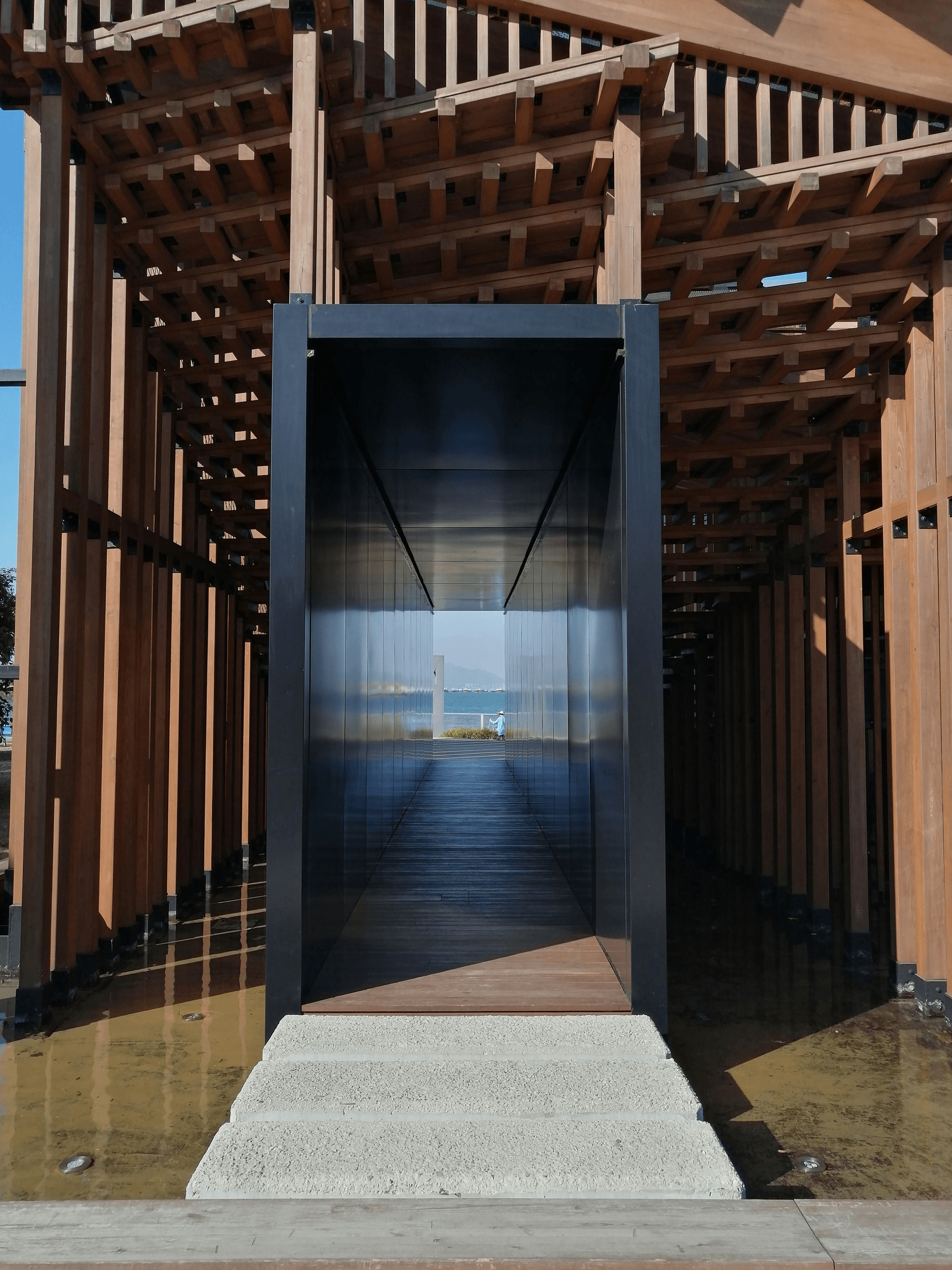 large shipping container house interior