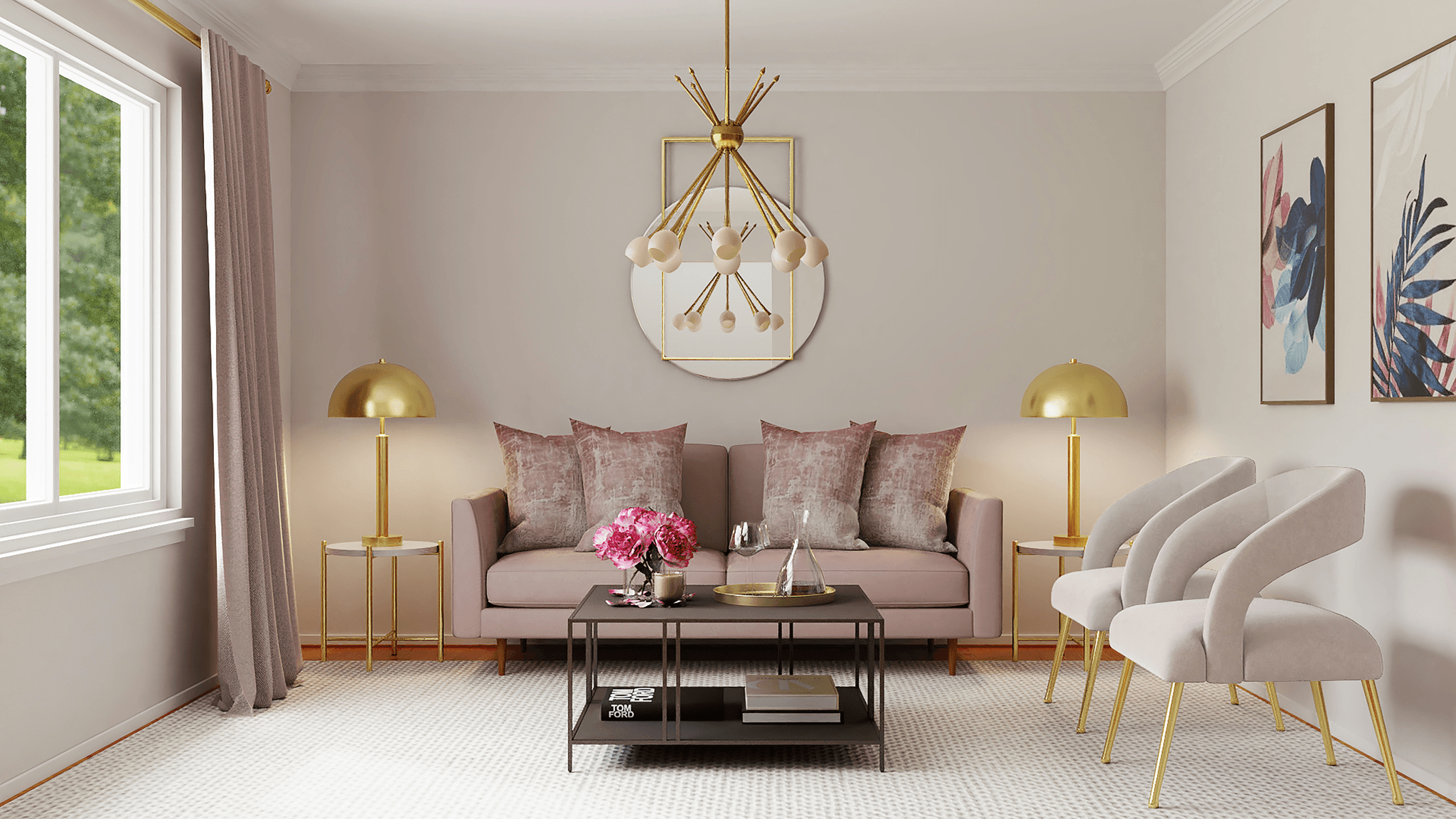 Top lighting companies - Elegant chandelier in modern living room