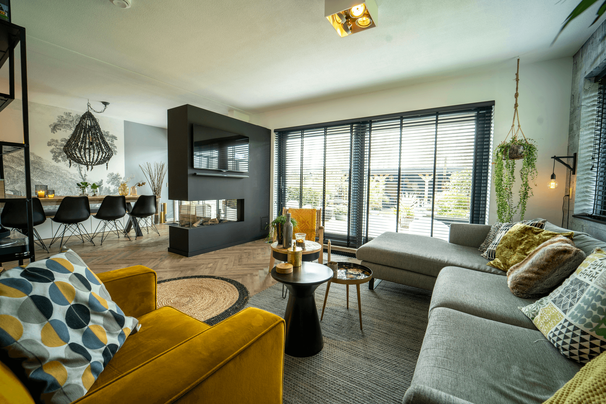 prefab tiny home interior featuring open-concept design