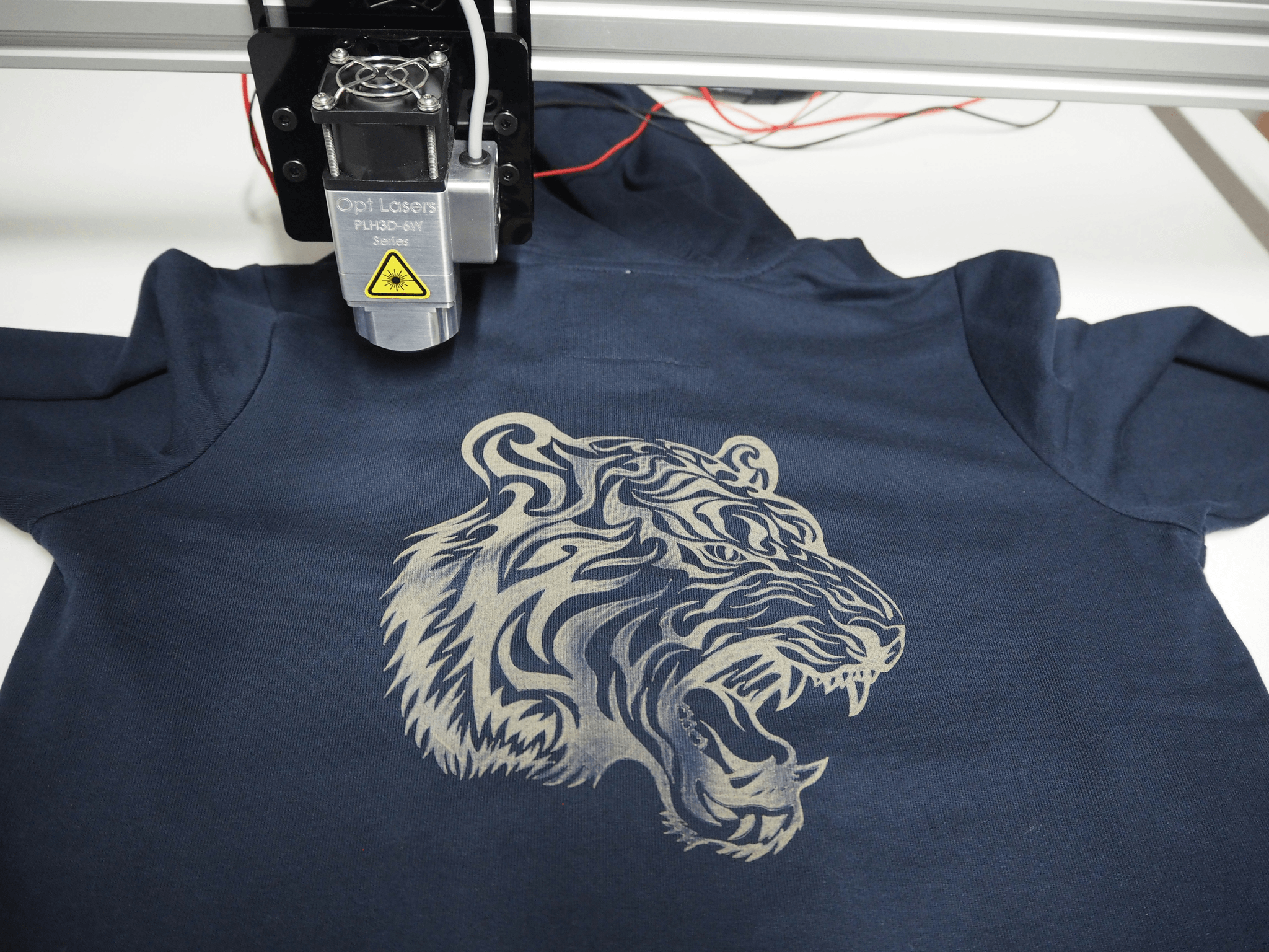 Digital printer creating custom t shirts on demand