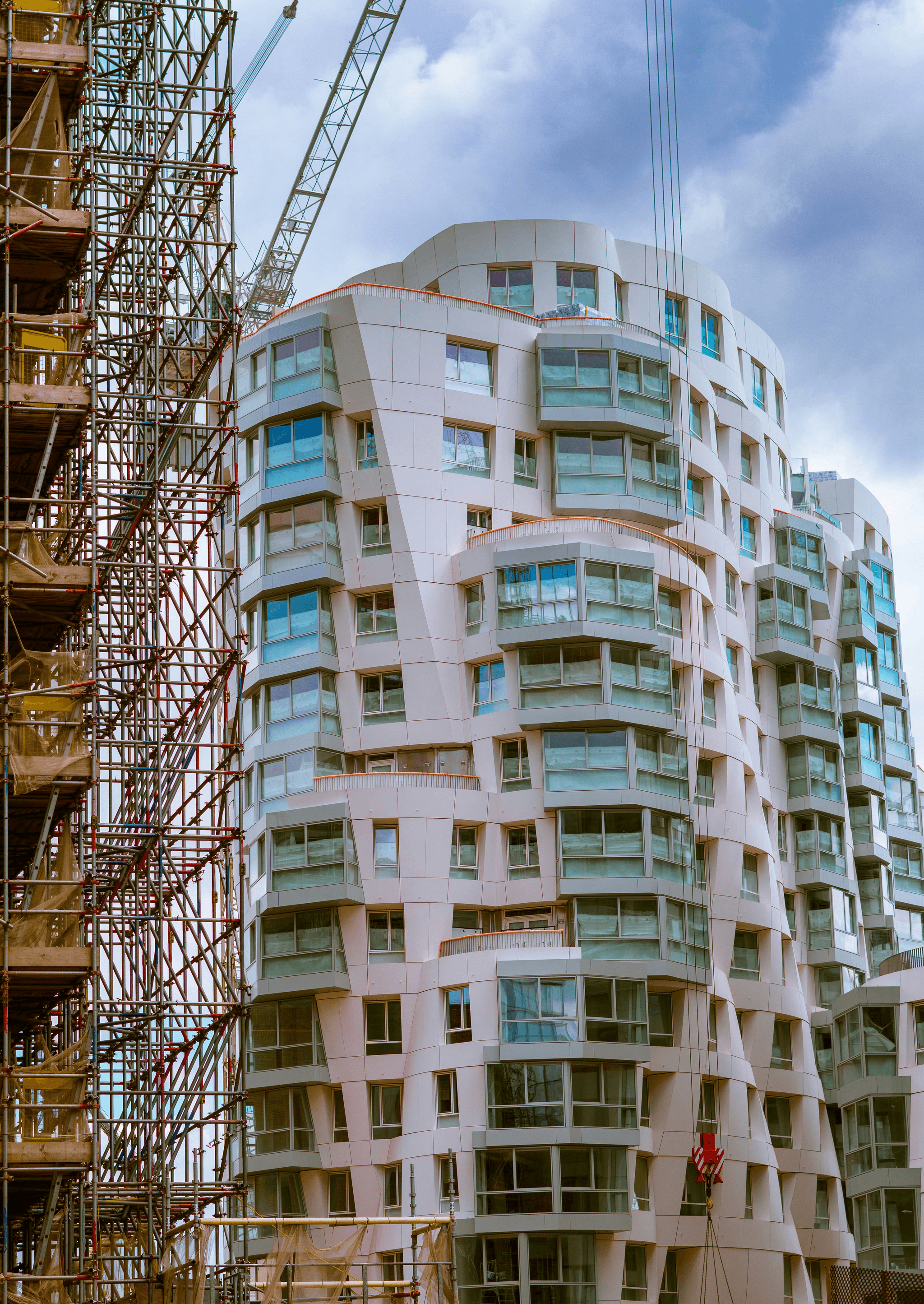 Modern building constructed using innovative modular construction methods