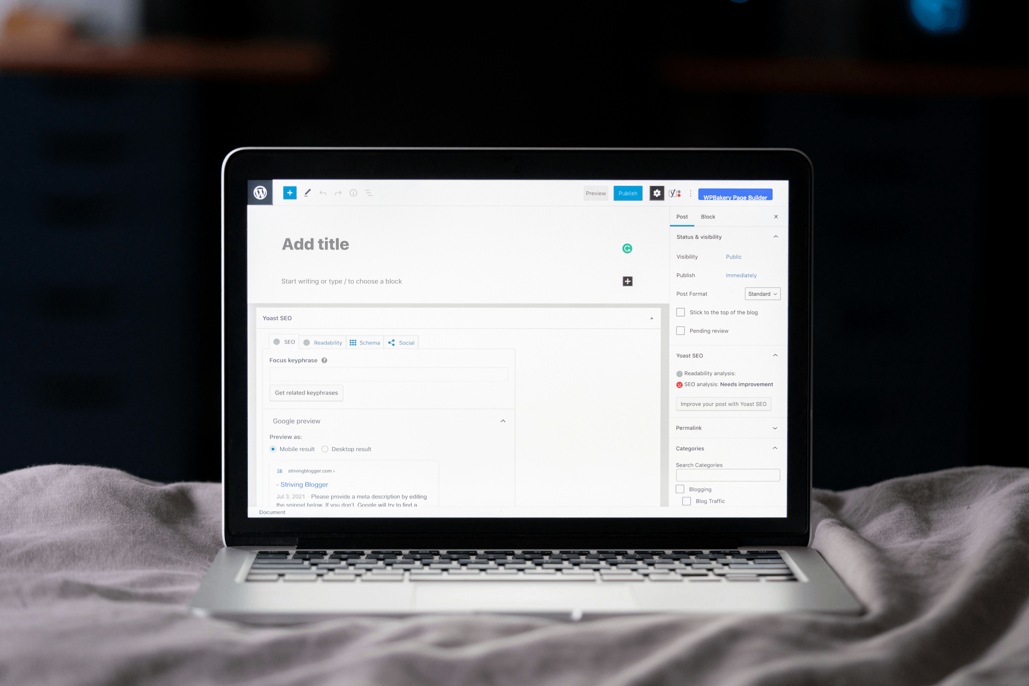 Illustration depicting optimized title tag and meta description