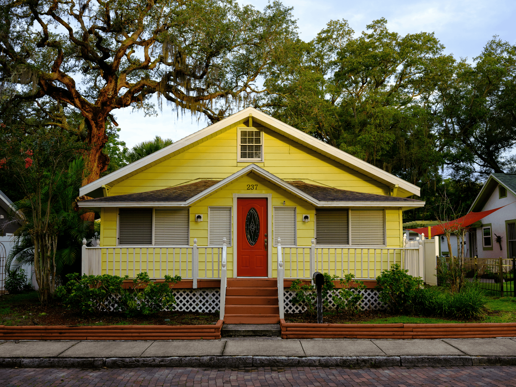 Eco-friendly prefab multi-family housing in urban setting.