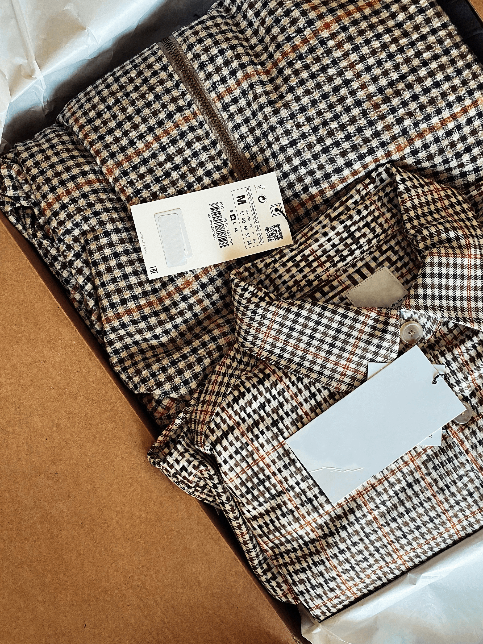 Apparel inspection ensuring quality control before shipping.