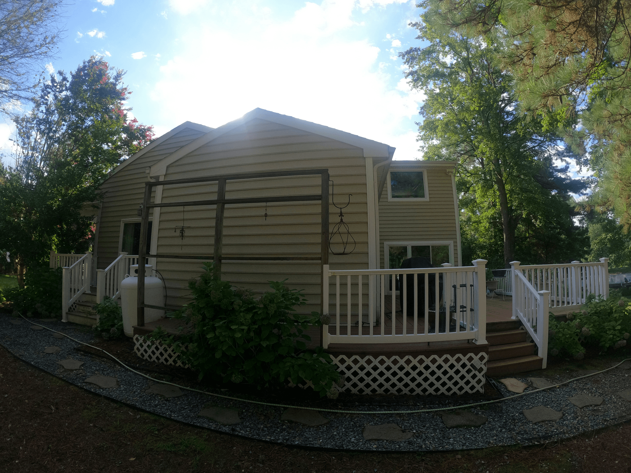 Mobile homes affordable housing option with beautifully landscaped yard