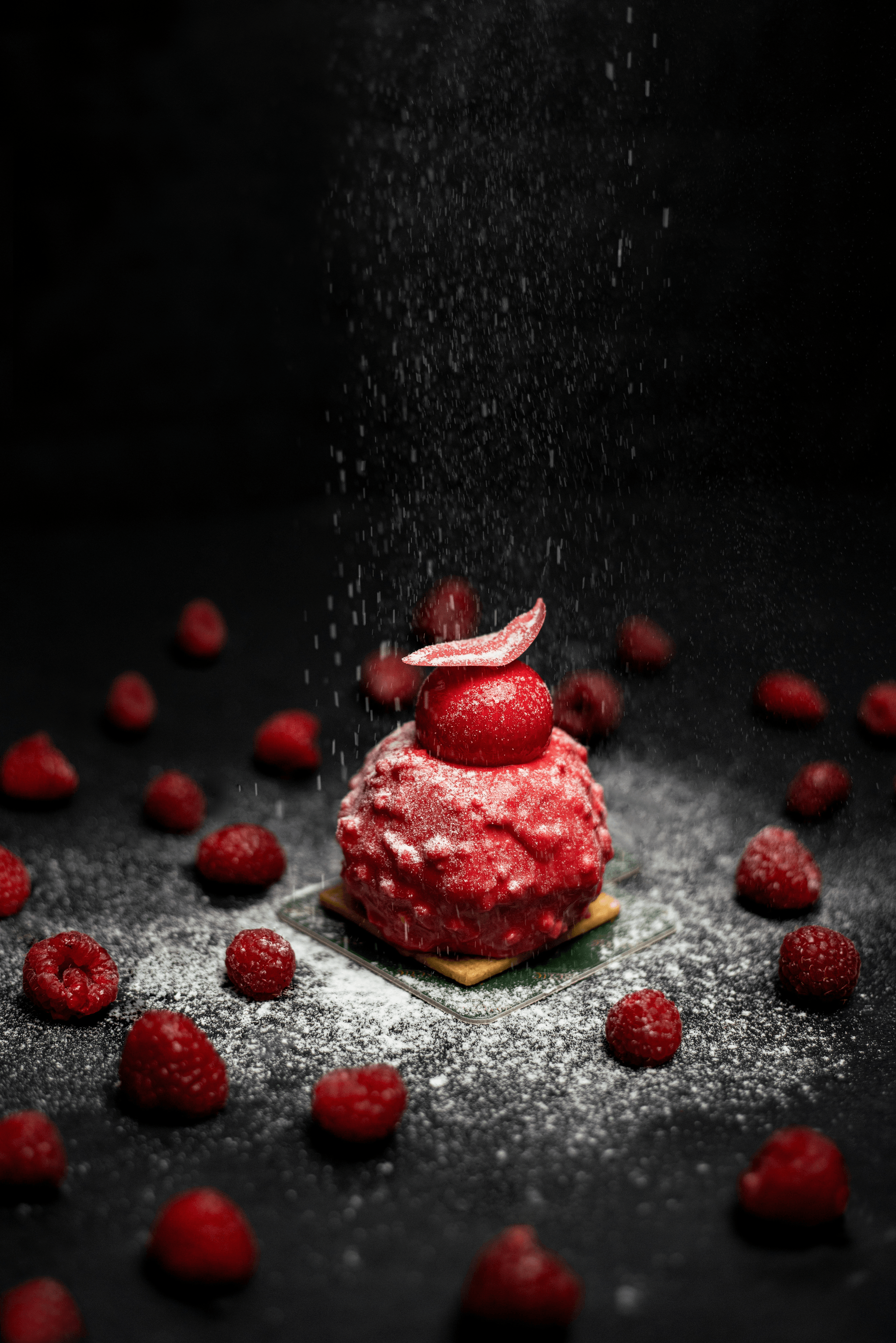 frozen dried raspberries used creatively in snacks