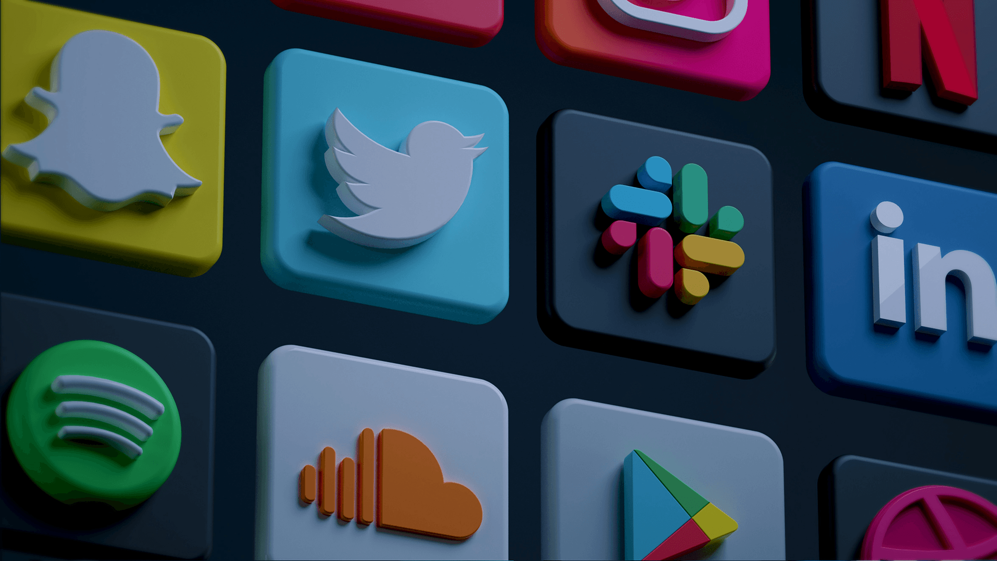 service list presentation with engaging icons representing various offerings