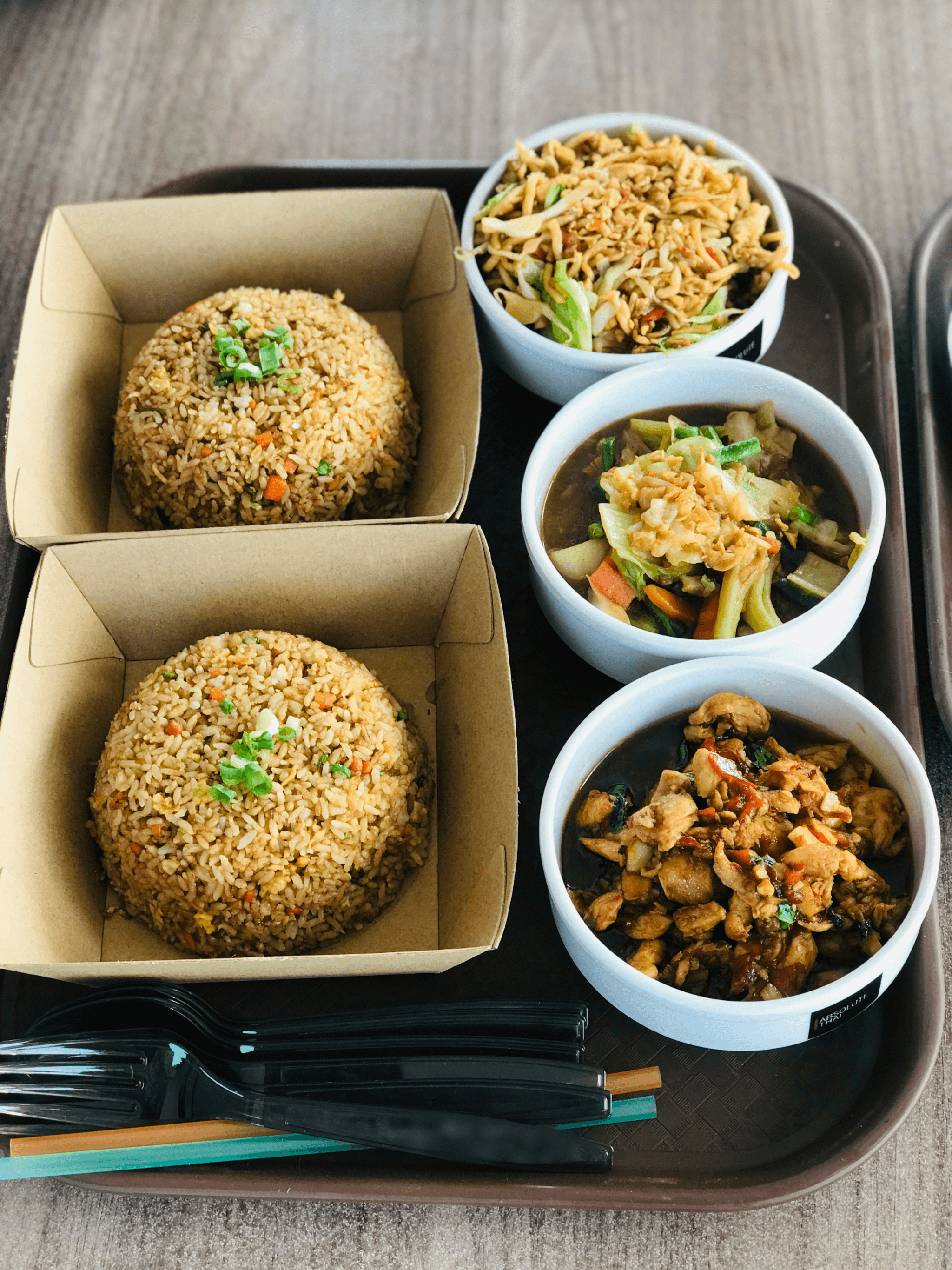 Chinese takeout container size comparison with quart containers