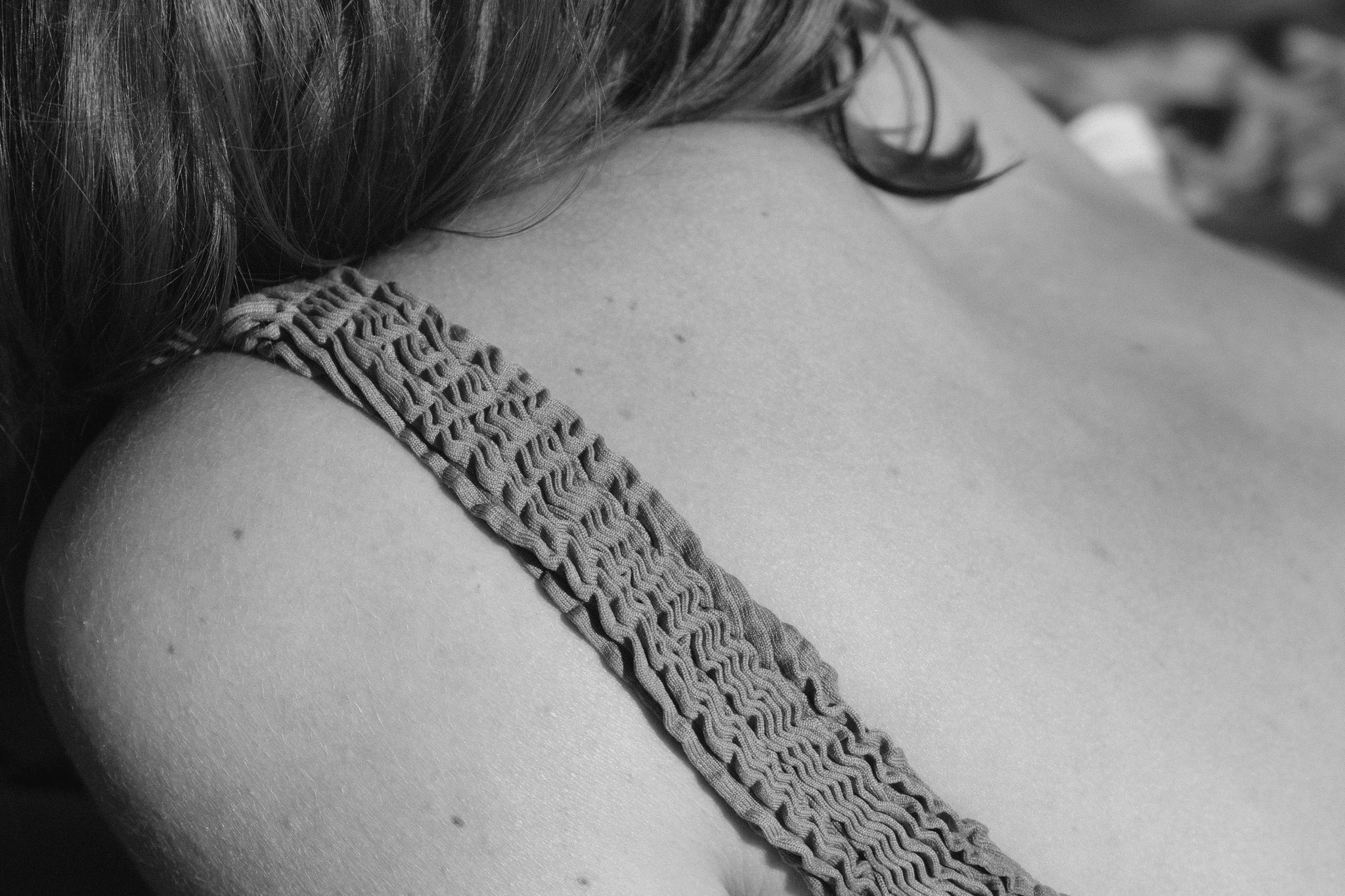 Hair Closure installation process showing sewing technique