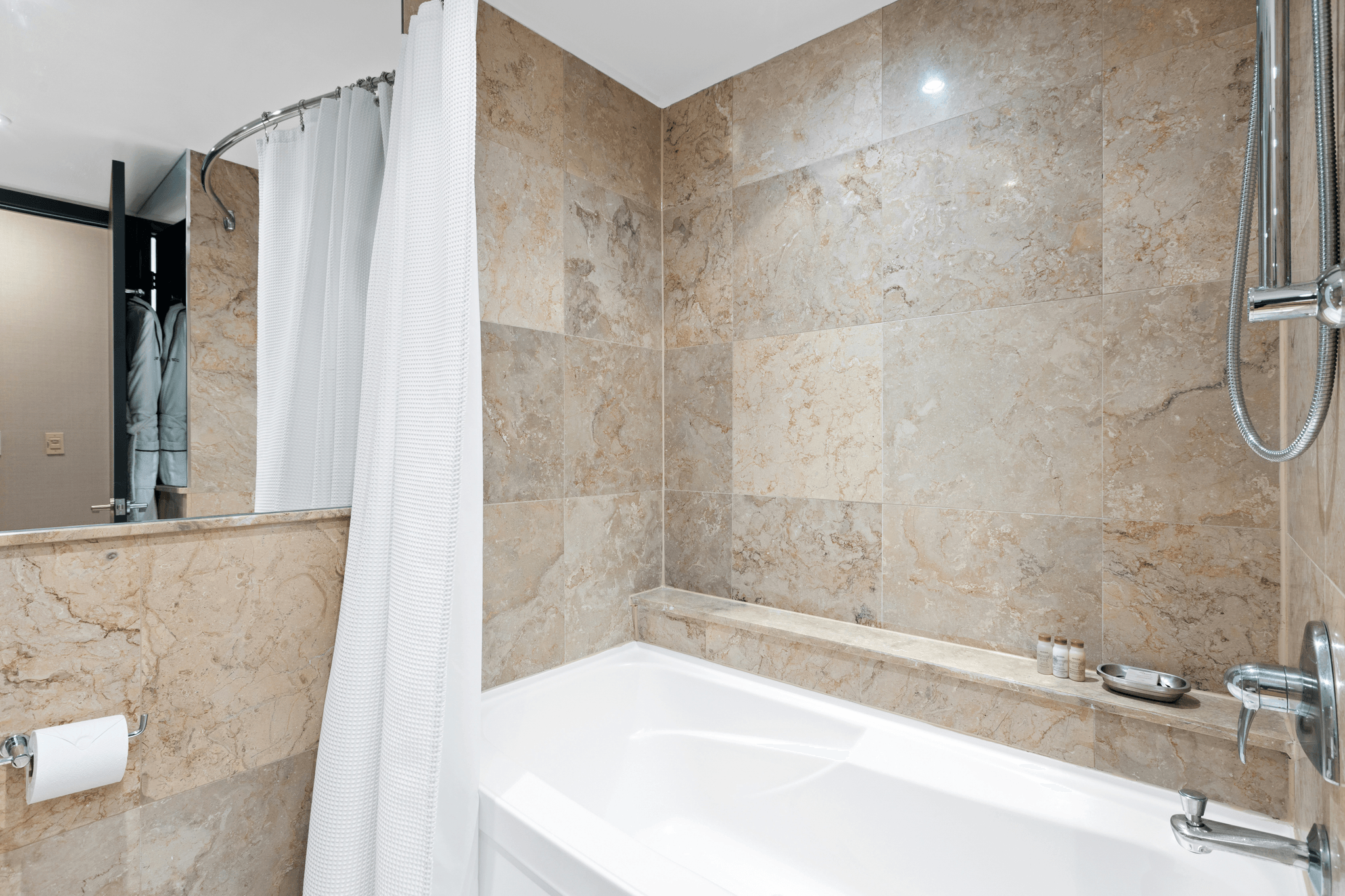 shower floor tile adds elegance to bathroom