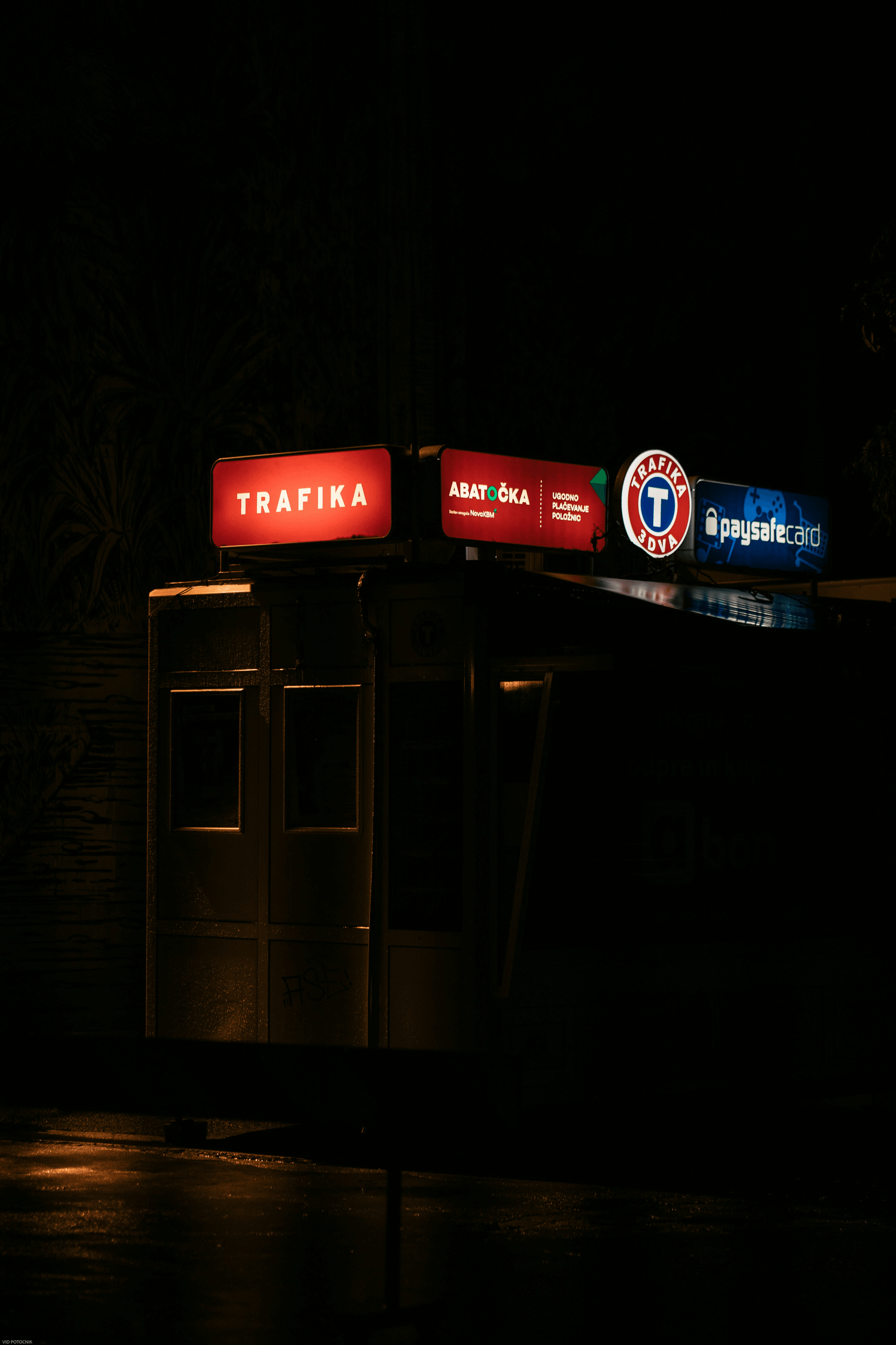 Brightly colored modern parking booth showcasing innovative design features.