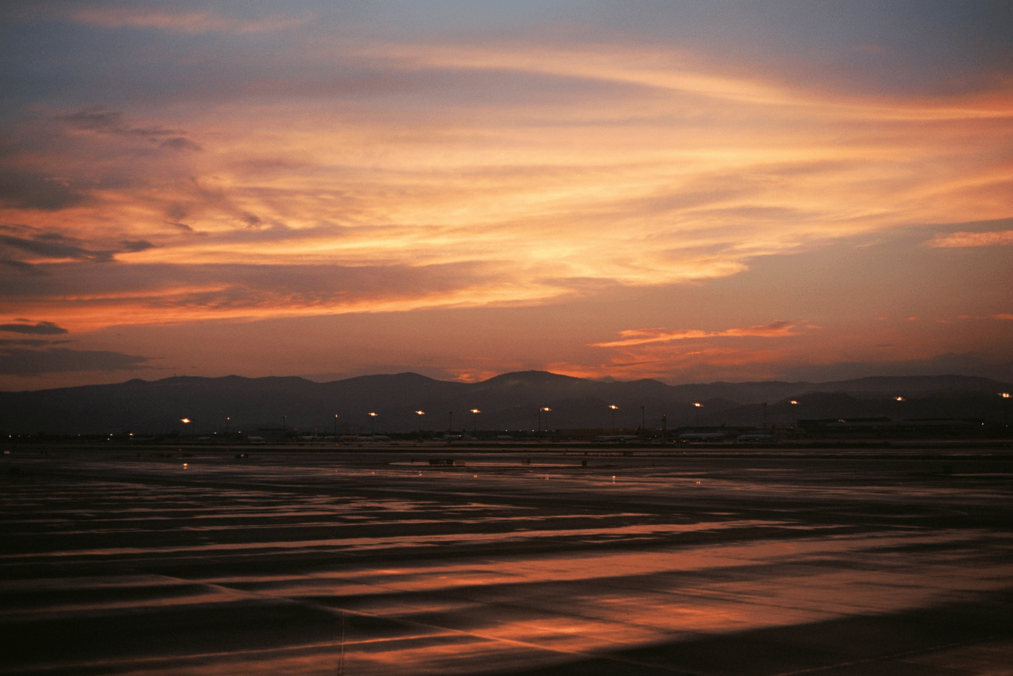 airport anti drone defense measures during sunset