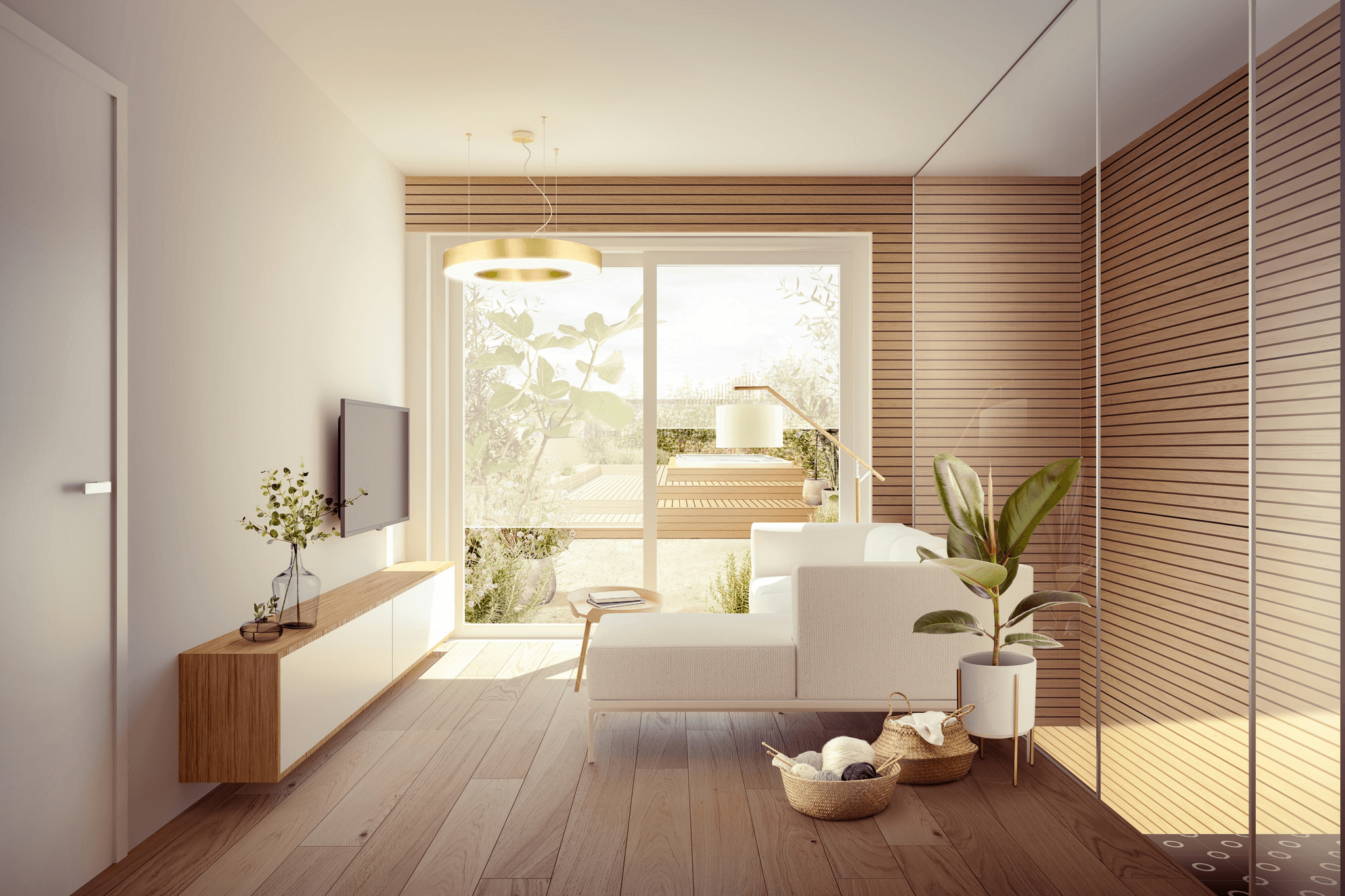 interior timber cladding enhancing modern living space