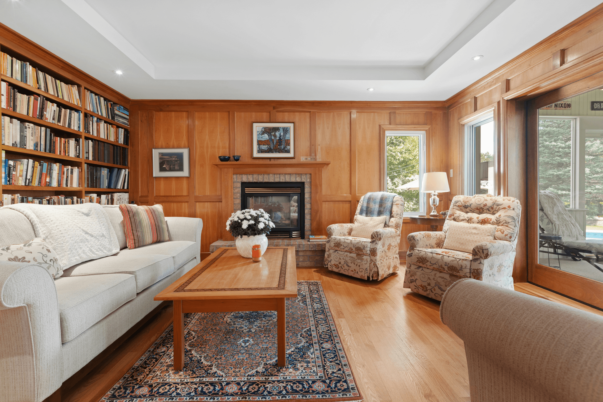 Cabin Style Modular Home Living Room