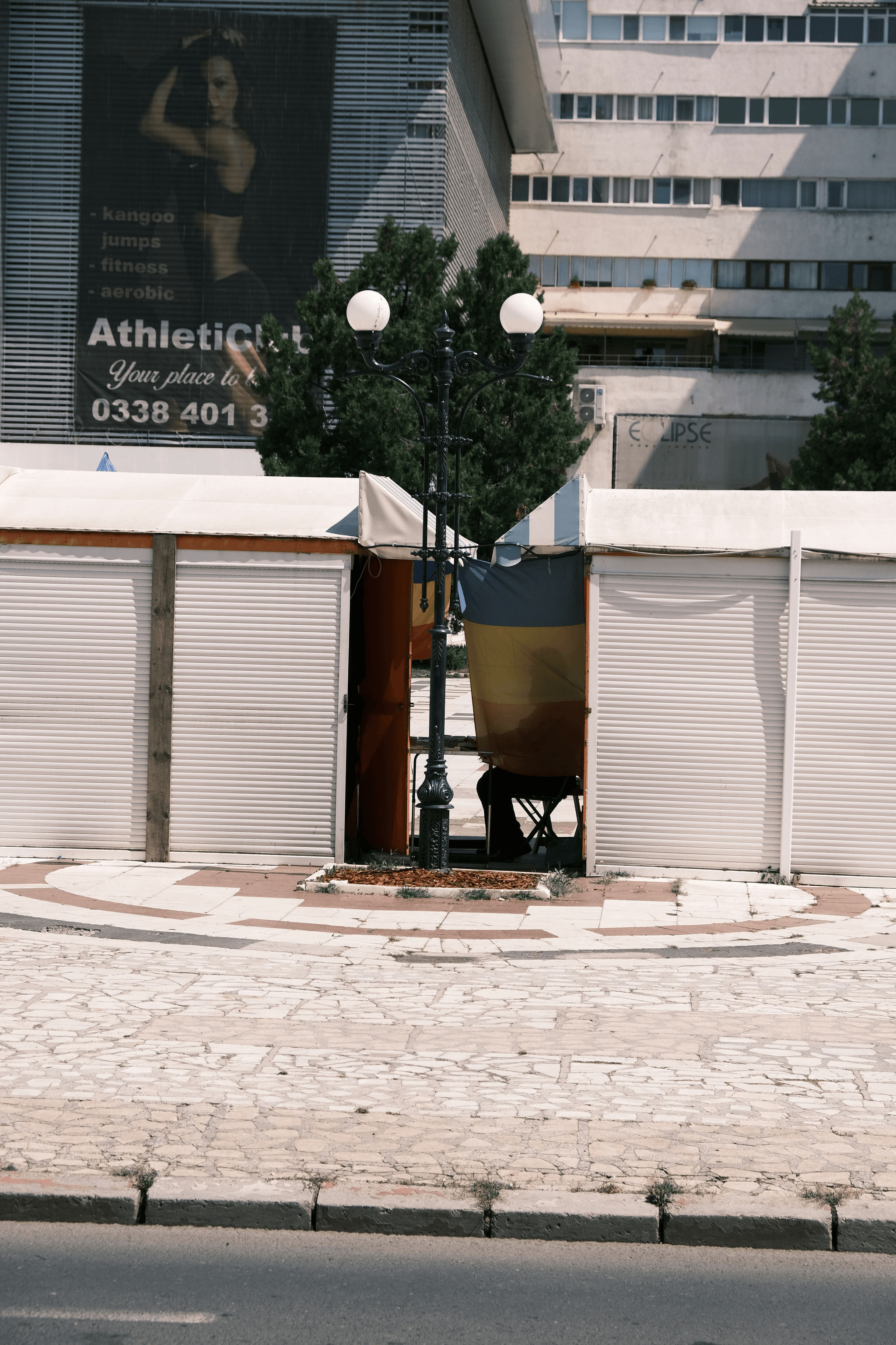 prefabricated restroom buildings at an outdoor festival