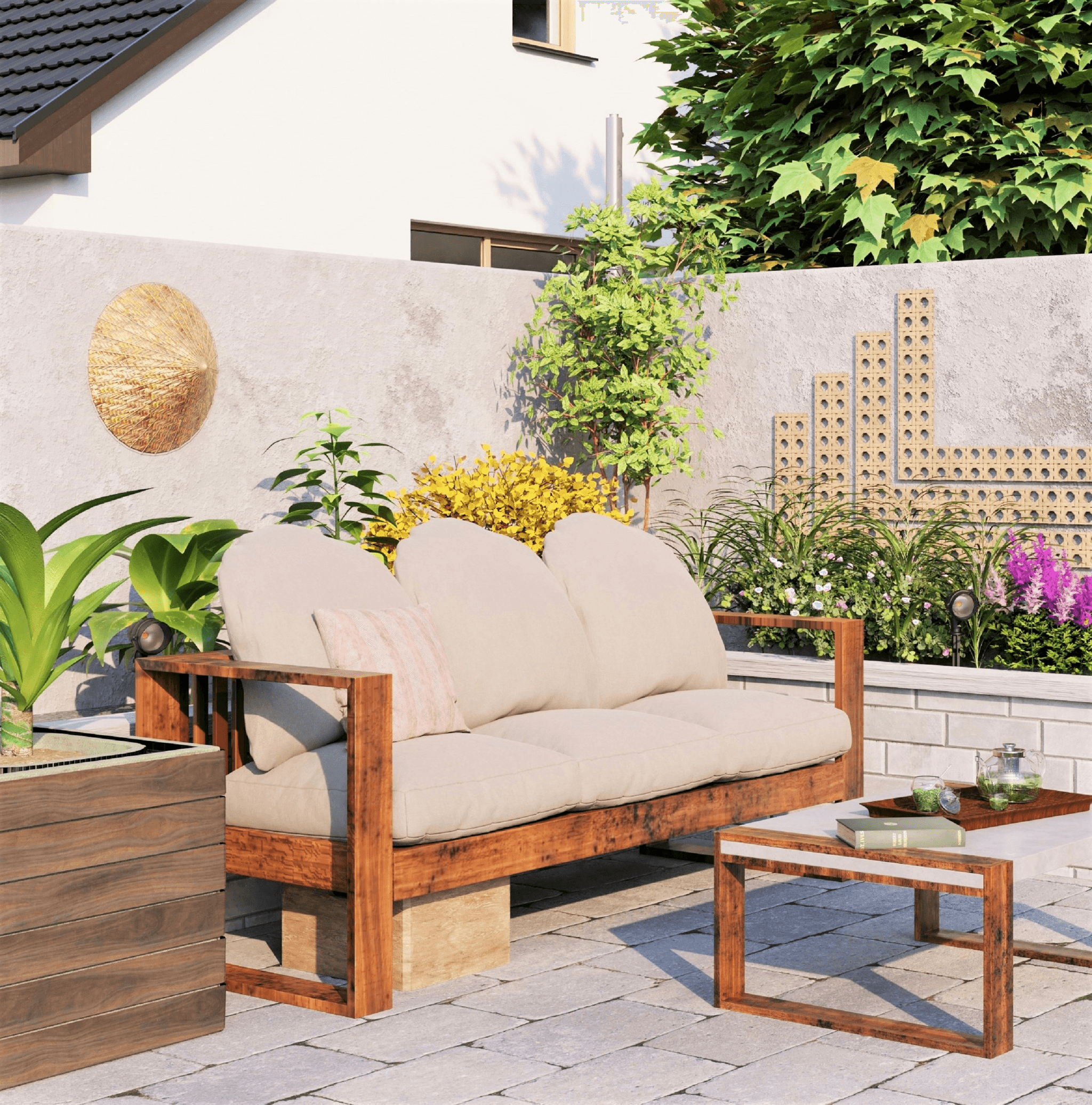 synthetic wood decking enhancing modern outdoor spaces