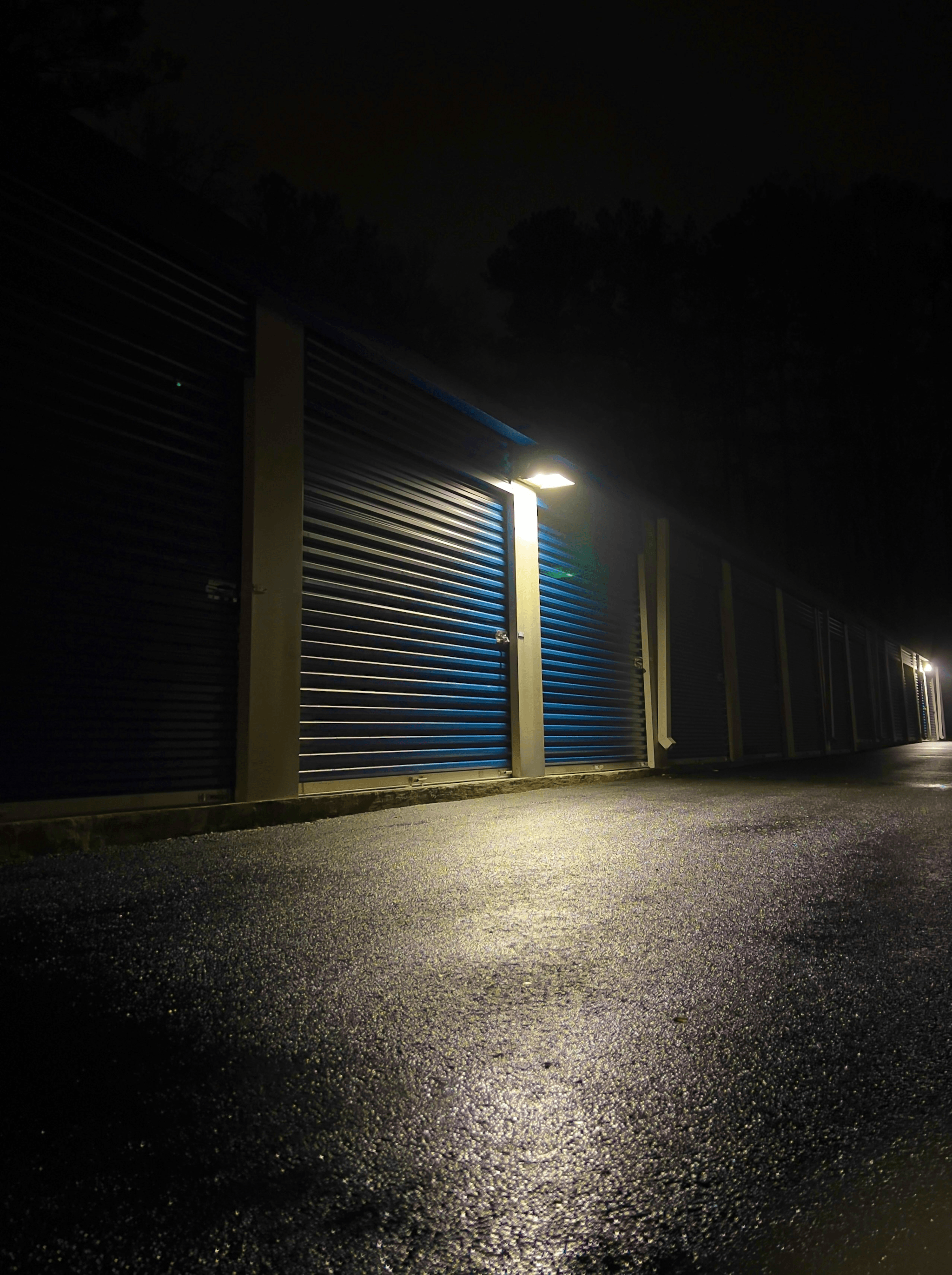 Secure self storage units with advanced features like surveillance.