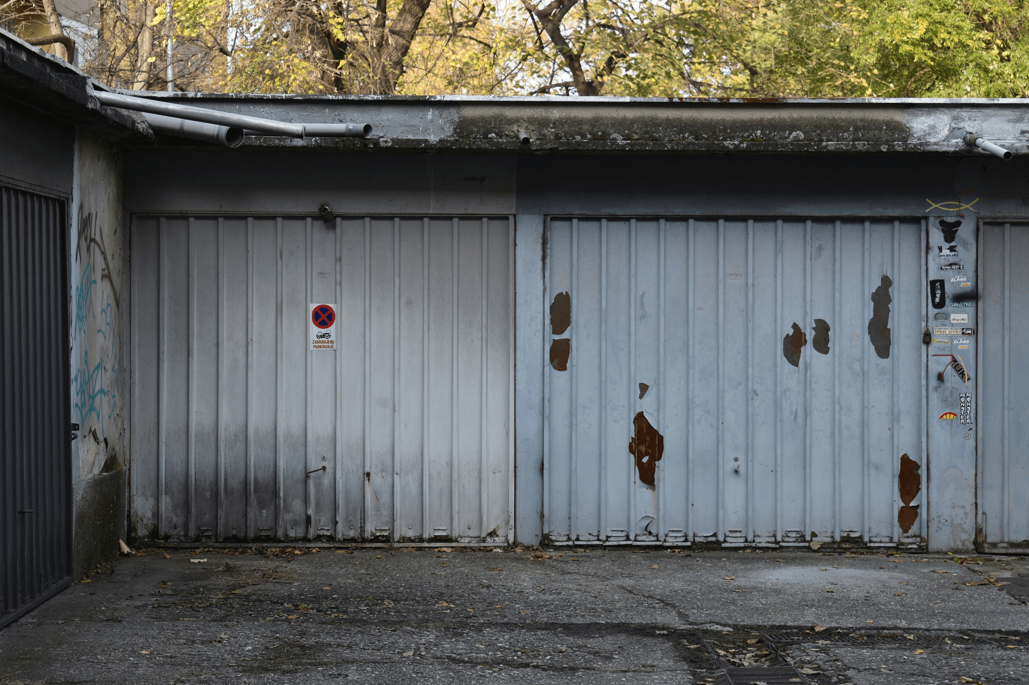 Garage Door Inspection focusing on damaged cables in sectional garage doors.