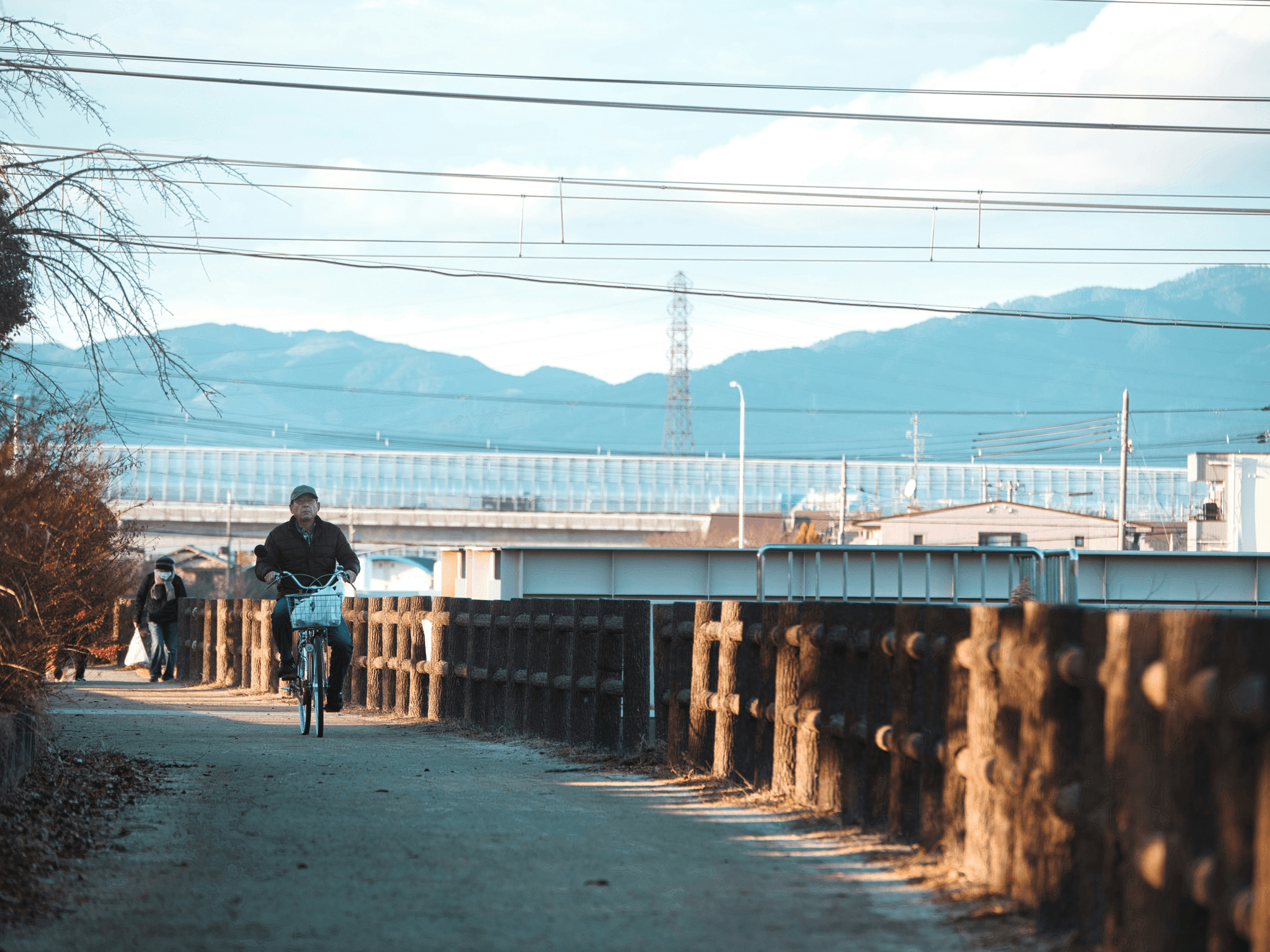 仙台市内を自転車で巡る風景