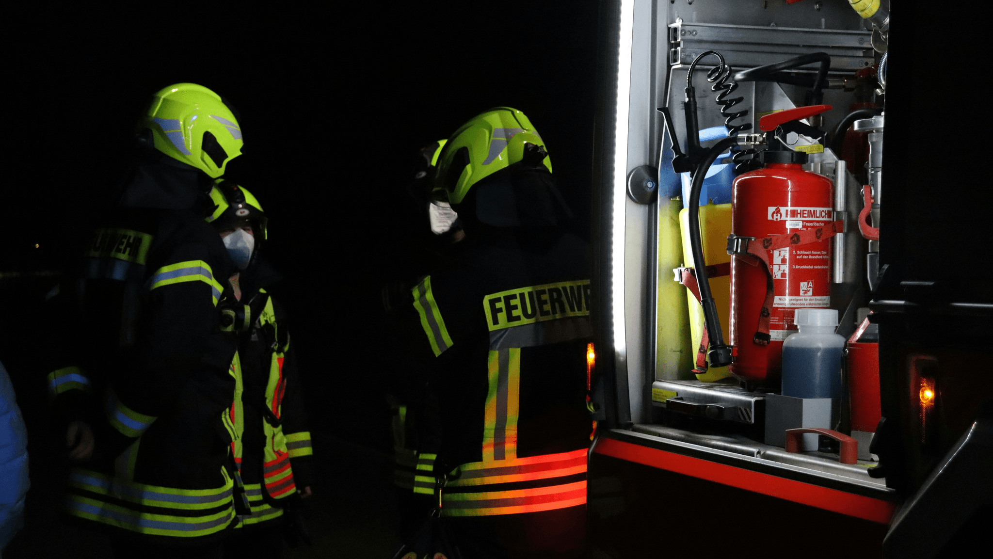 Training with fire fighting foam equipment enhances emergency response skills.