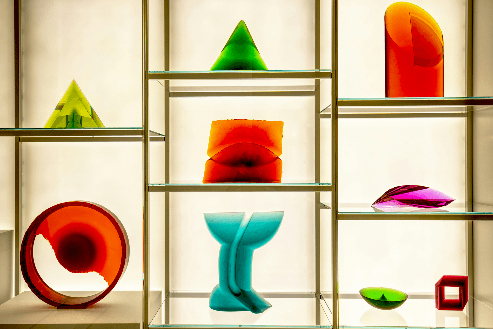 Types of Glass for Shower Doors Displayed in Showroom