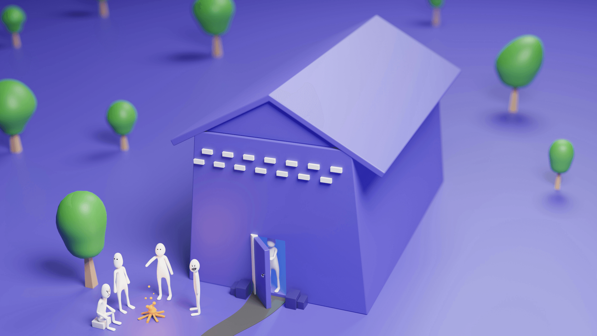 People exploring affordable options at a tiny home expo