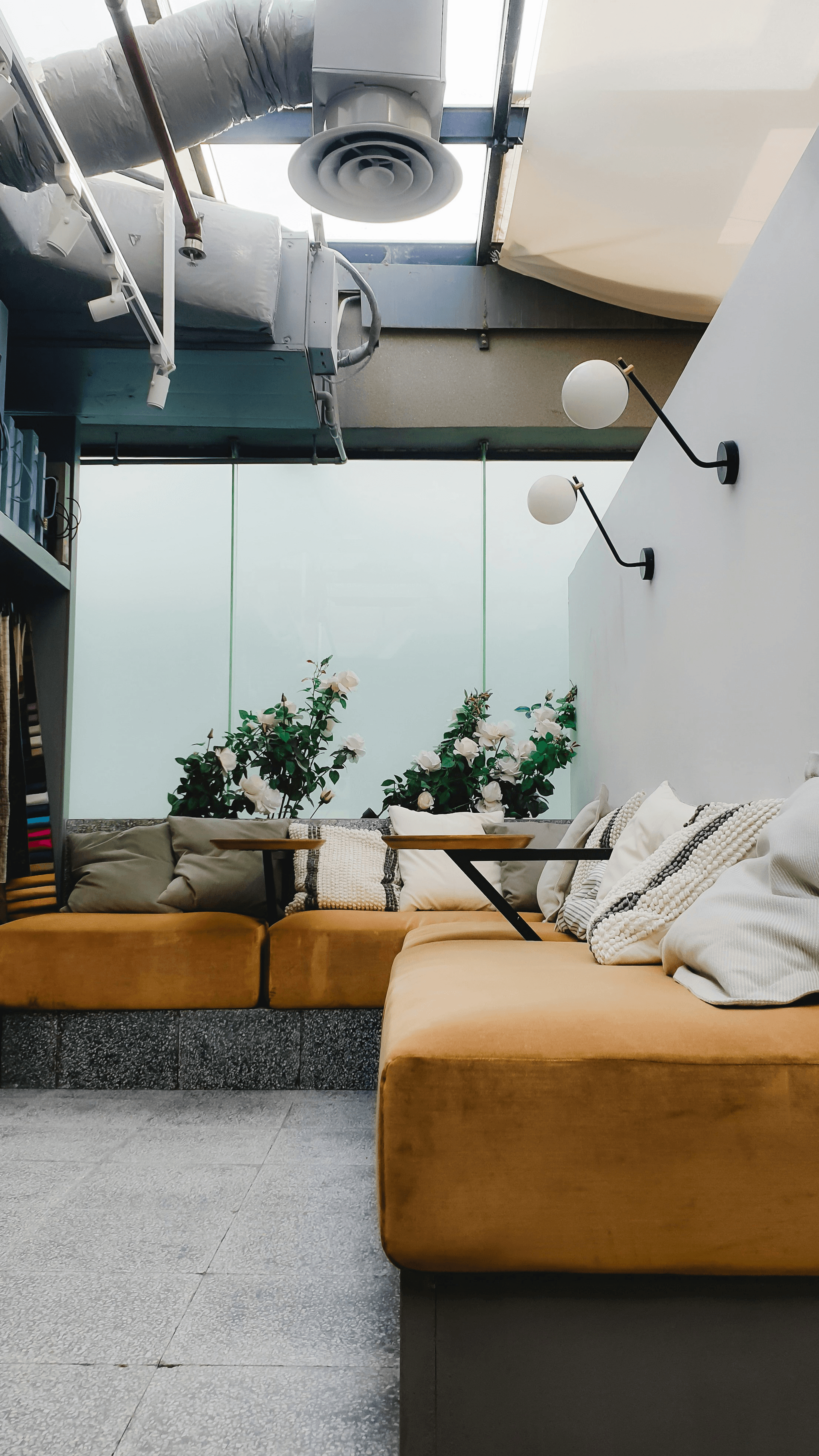 Unique interior design at space q capsule hotel