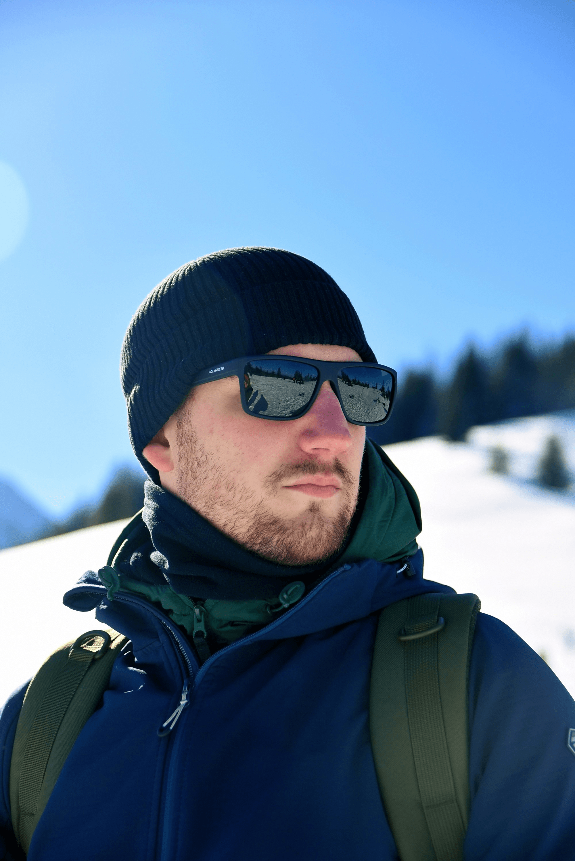 skiing in sunglasses provides style and protection