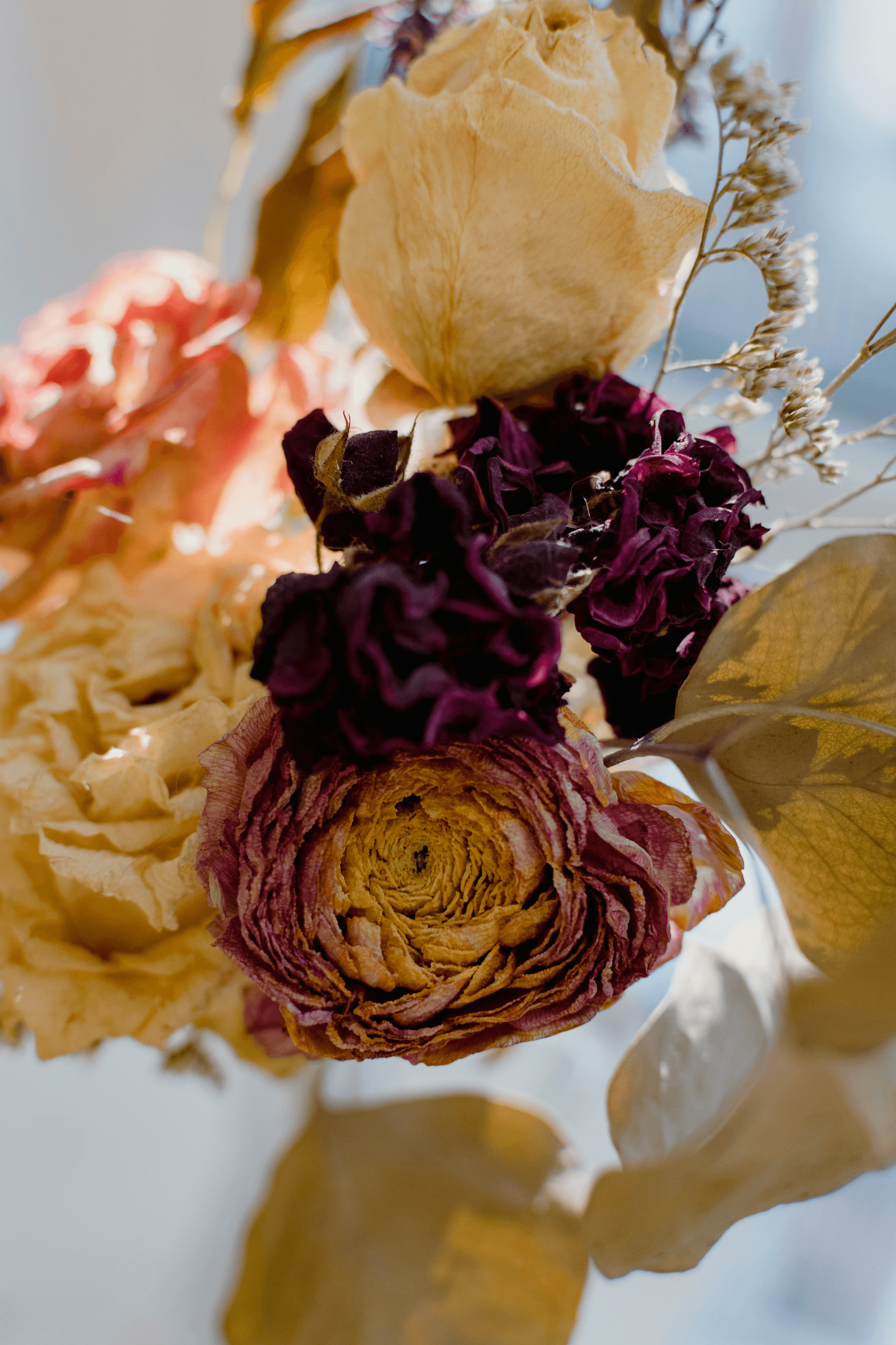 Exquisite assortment of dried flower bouquets from EVERBEFLORAL's delivery service