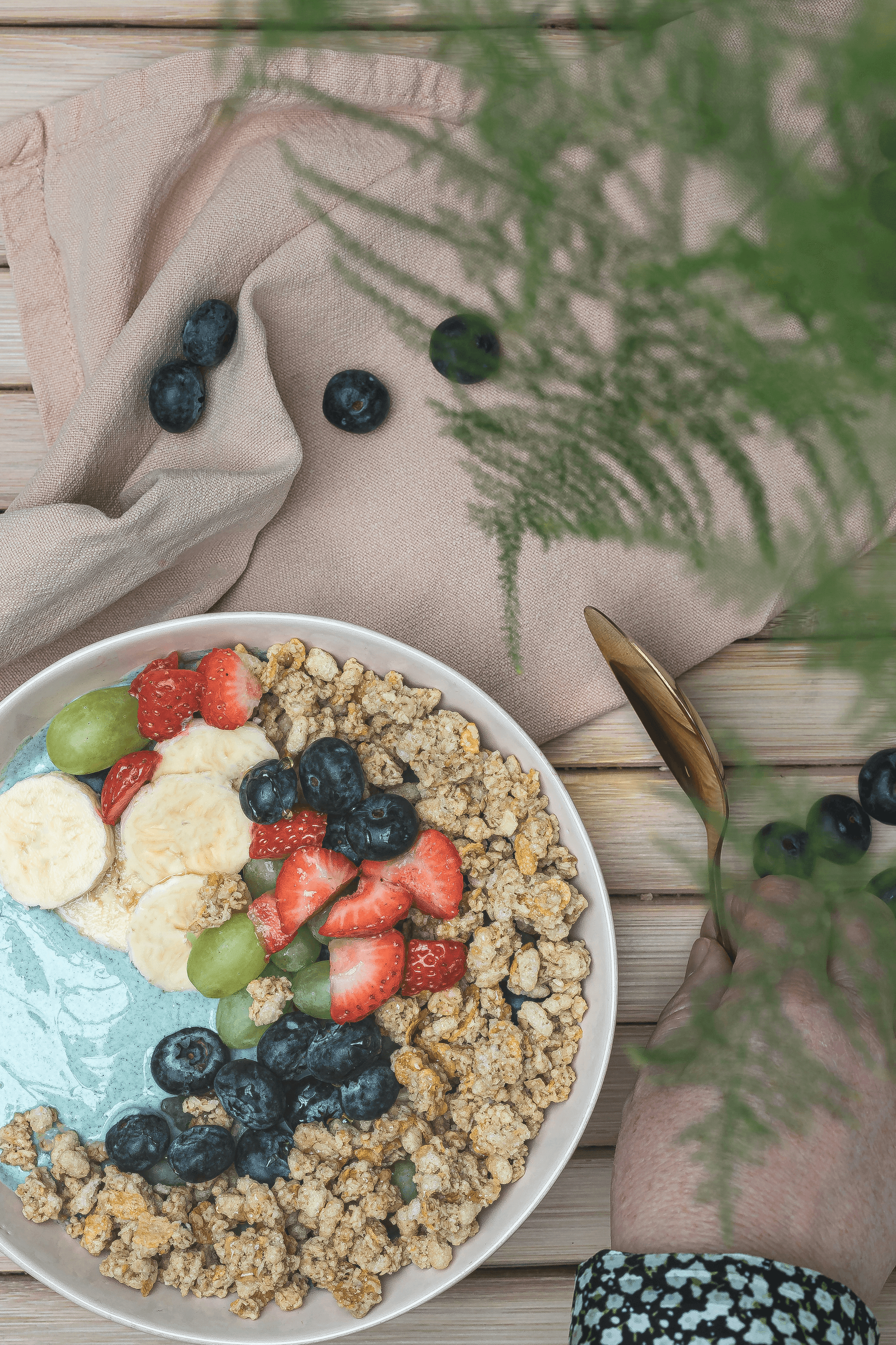 fresh bowl featuring delicious freeze dried mulberries