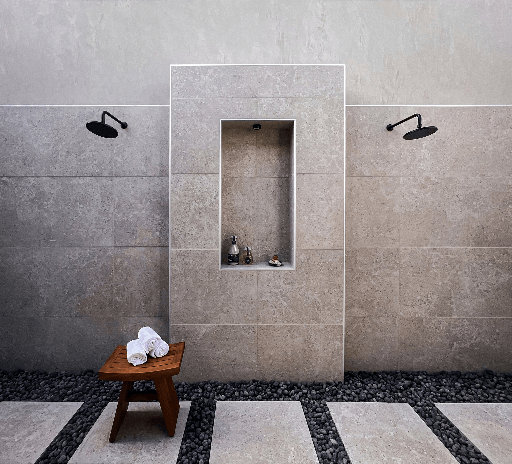 Shower Floor Tile Options Displayed in Bathroom Setting