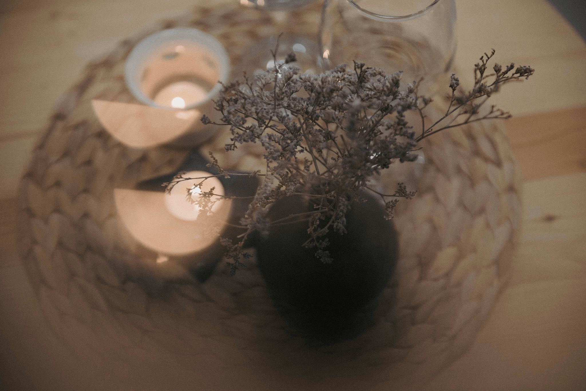 Eternal flower bouquet displayed in glass vase