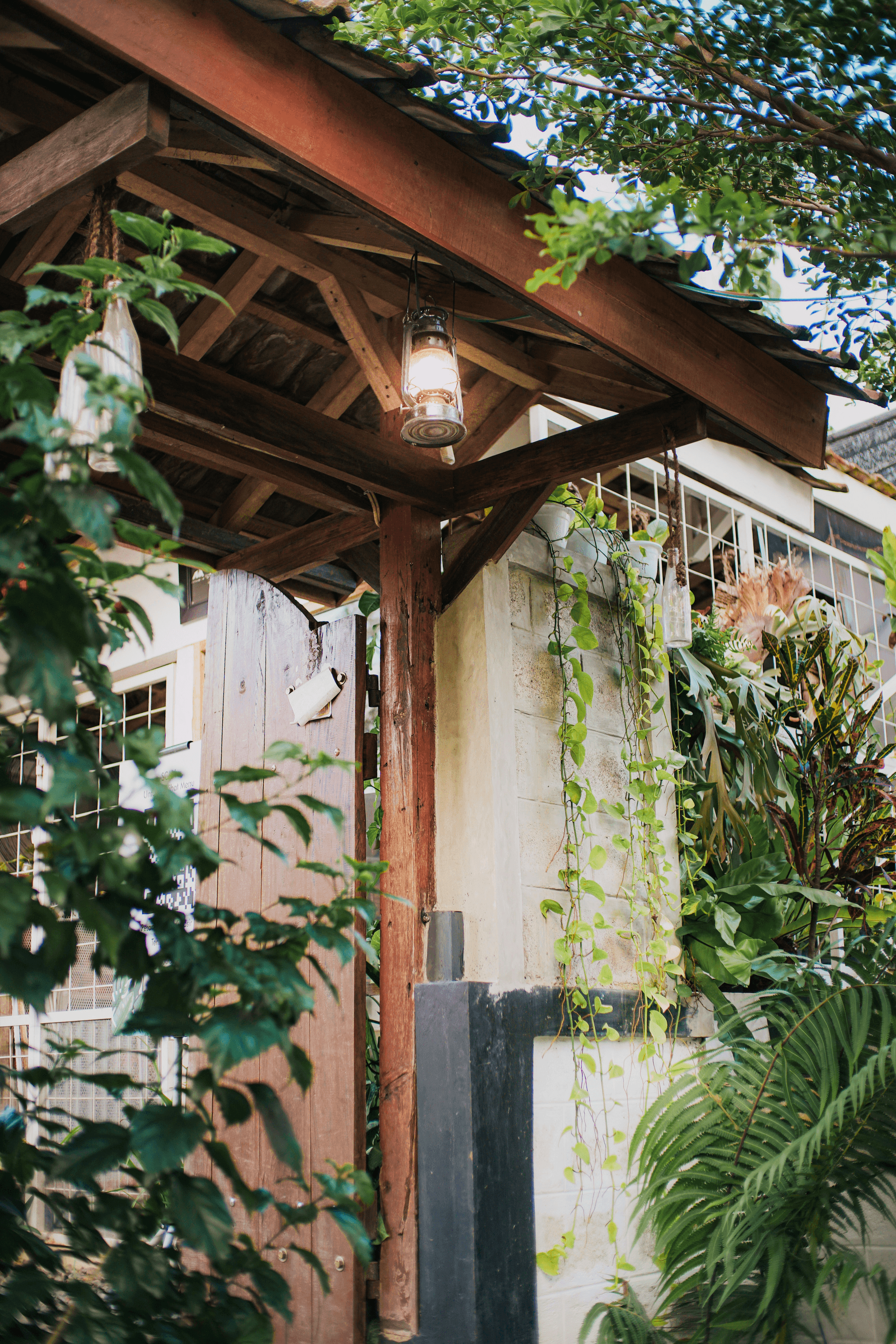 beautiful landscaping around the container house enhancing curb appeal