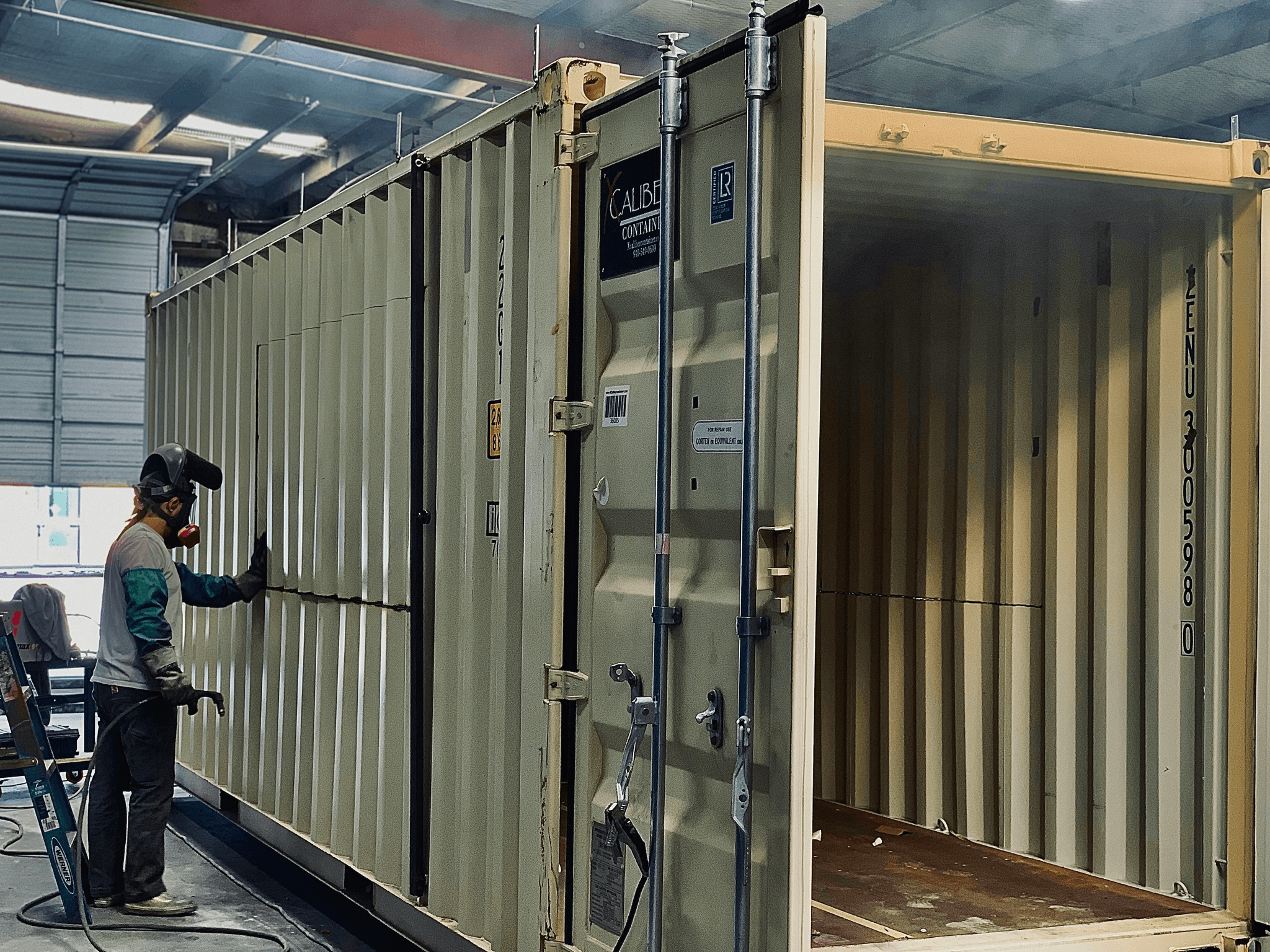 Inspecting quality of shipping container for making house out of shipping container