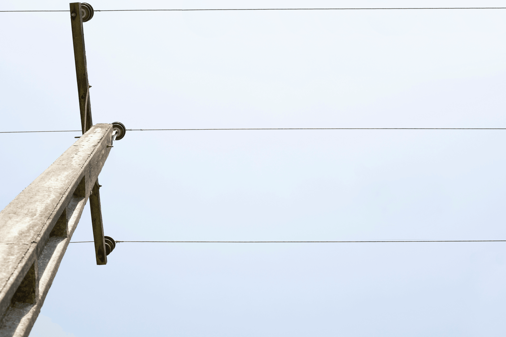 Illustration depicting various overhead power line components