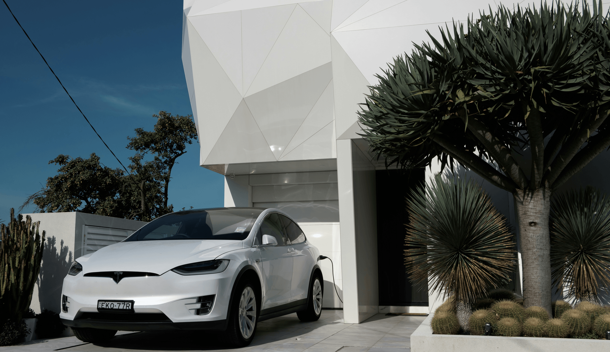 Stunning tesla modular home showcasing eco-friendly design.